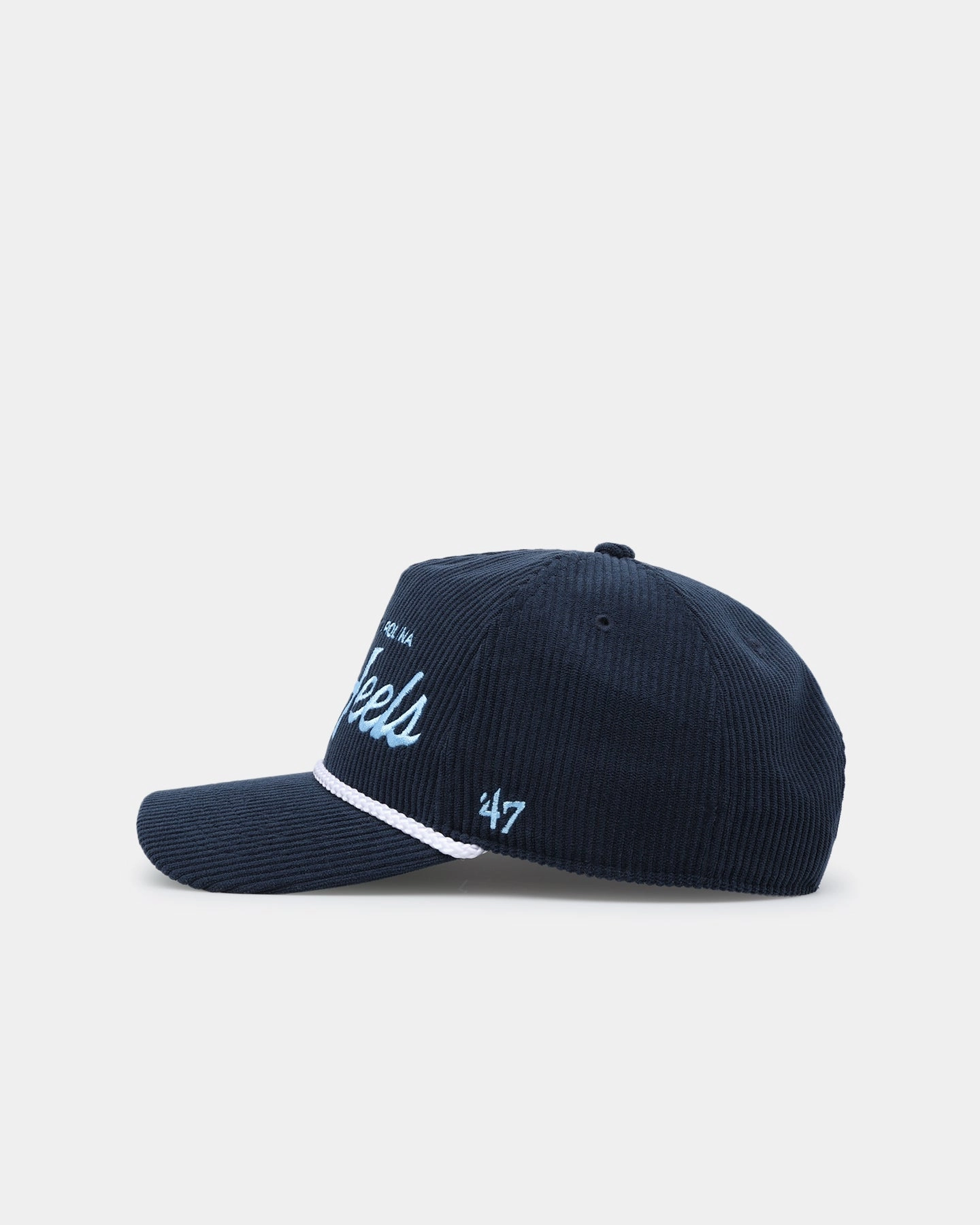 47 Brand North Carolina Tar Heels 'NCAA Corduroy Team Script' Corduroy Crossrope 47 Hitch Snapback Montego