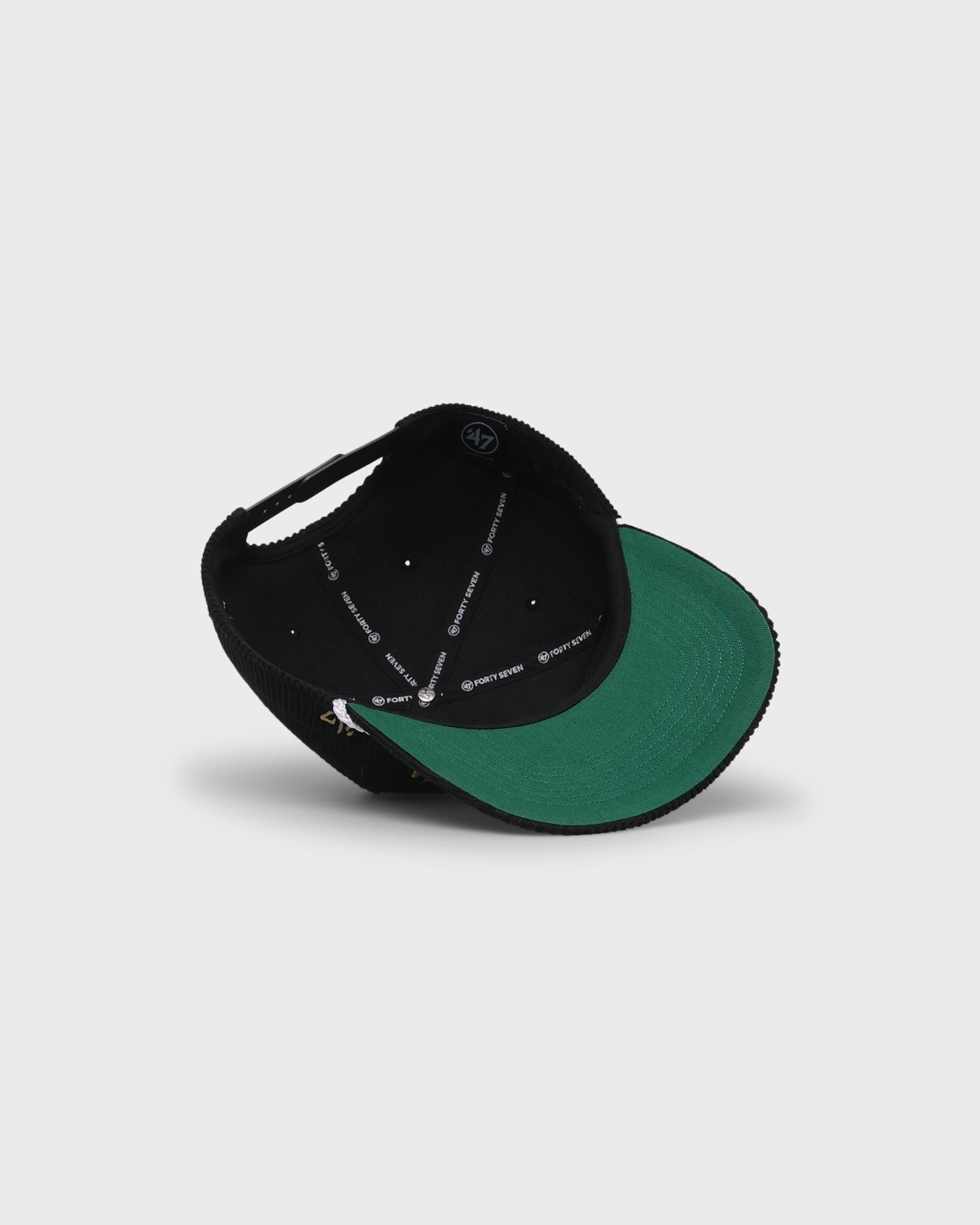 47 Brand Vegas Golden Knights 'NHL Corduroy Team Script' Corduroy Crossrope 47 Hitch Snapback Black
