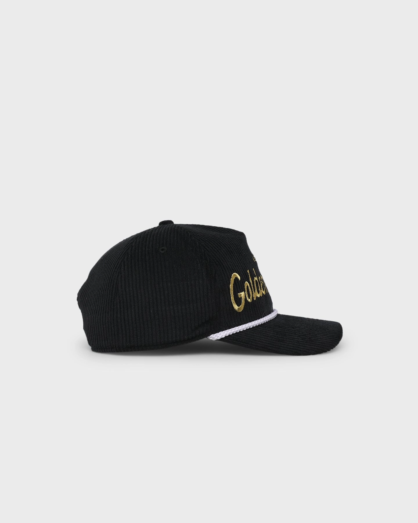 47 Brand Vegas Golden Knights 'NHL Corduroy Team Script' Corduroy Crossrope 47 Hitch Snapback Black