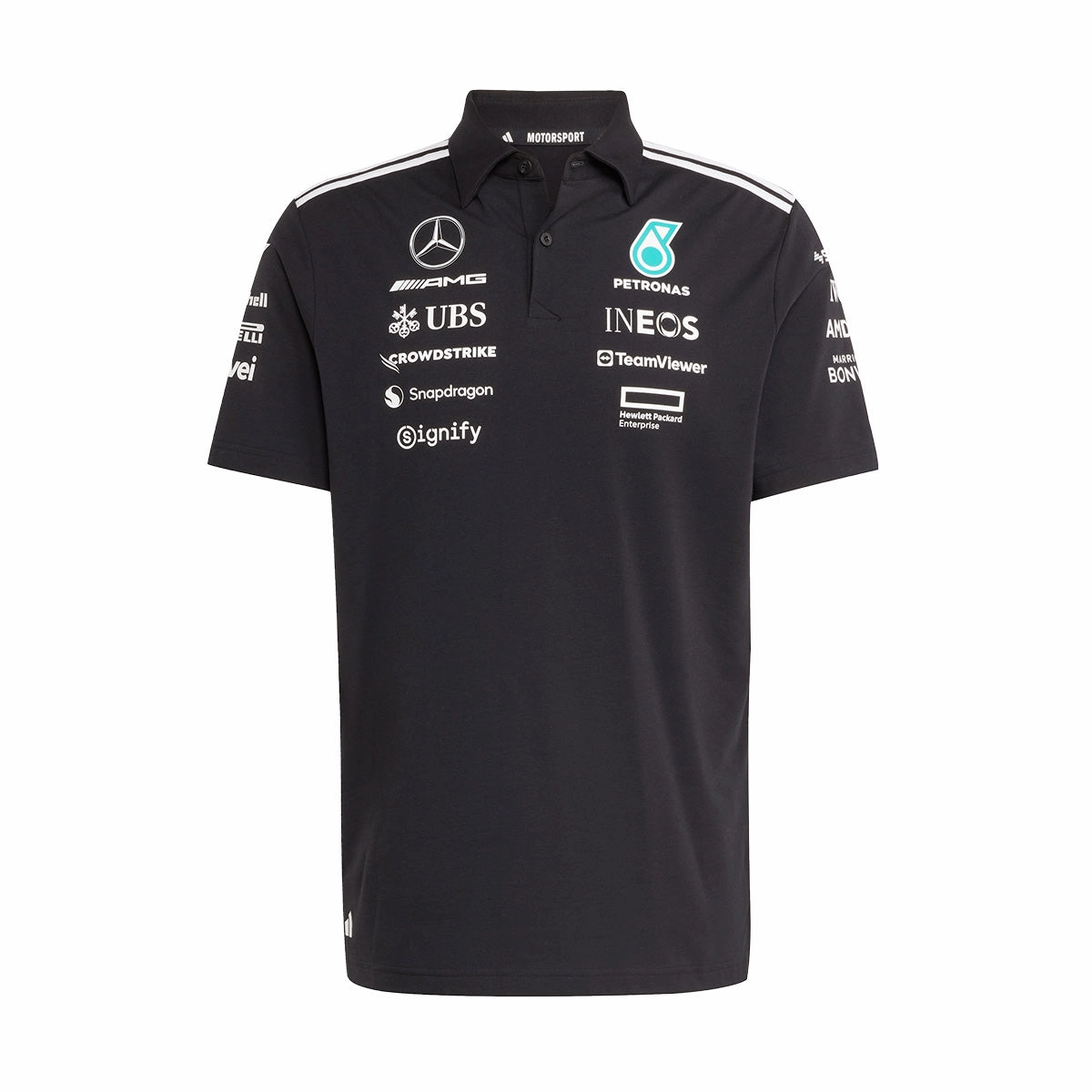   Mercedes AMG Petronas F1 Team Polo 'Black Reflective Silver'