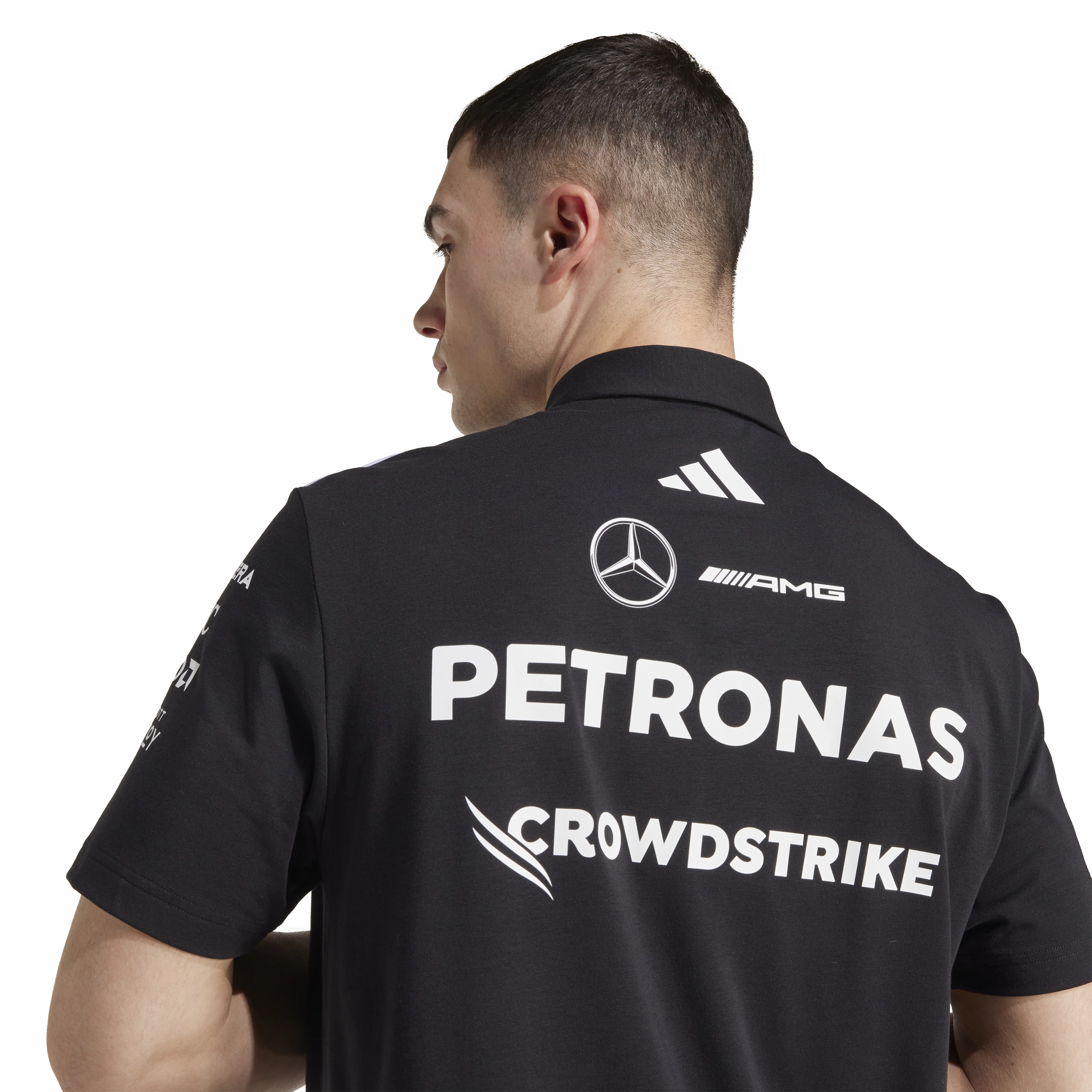   Mercedes AMG Petronas F1 Team Polo 'Black Reflective Silver'
