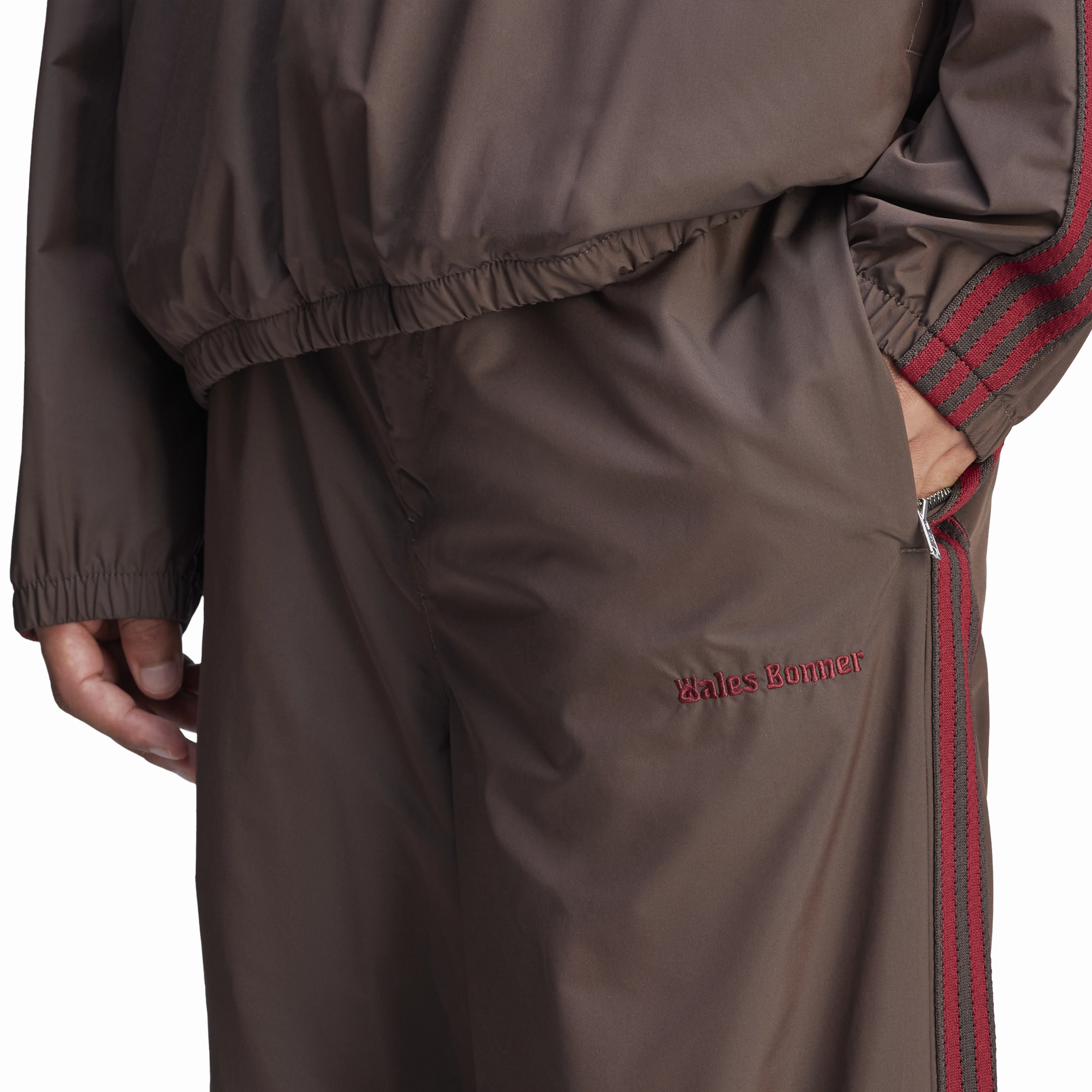   Wales Bonner Nylon Track Pants 'Night Brown'
