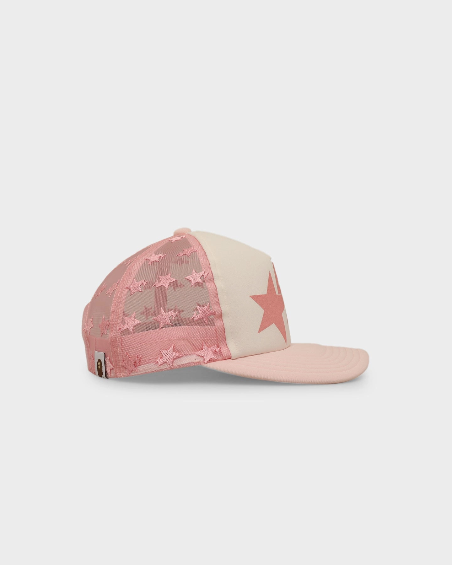 A Bathing Ape Star Mesh Cap Snapback Pink