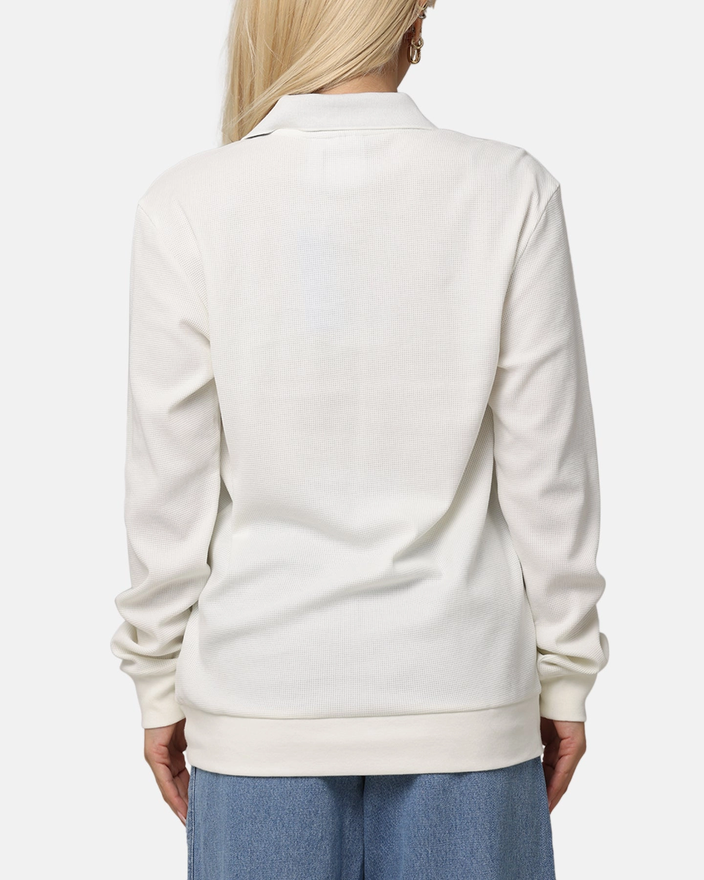Adidas Long Sleeve Polo Shirt Off White