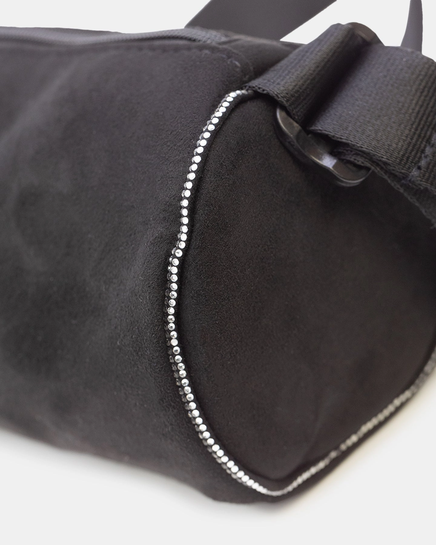 Adidas Rhinestones Fake Suede Mini Duffel Bag Black