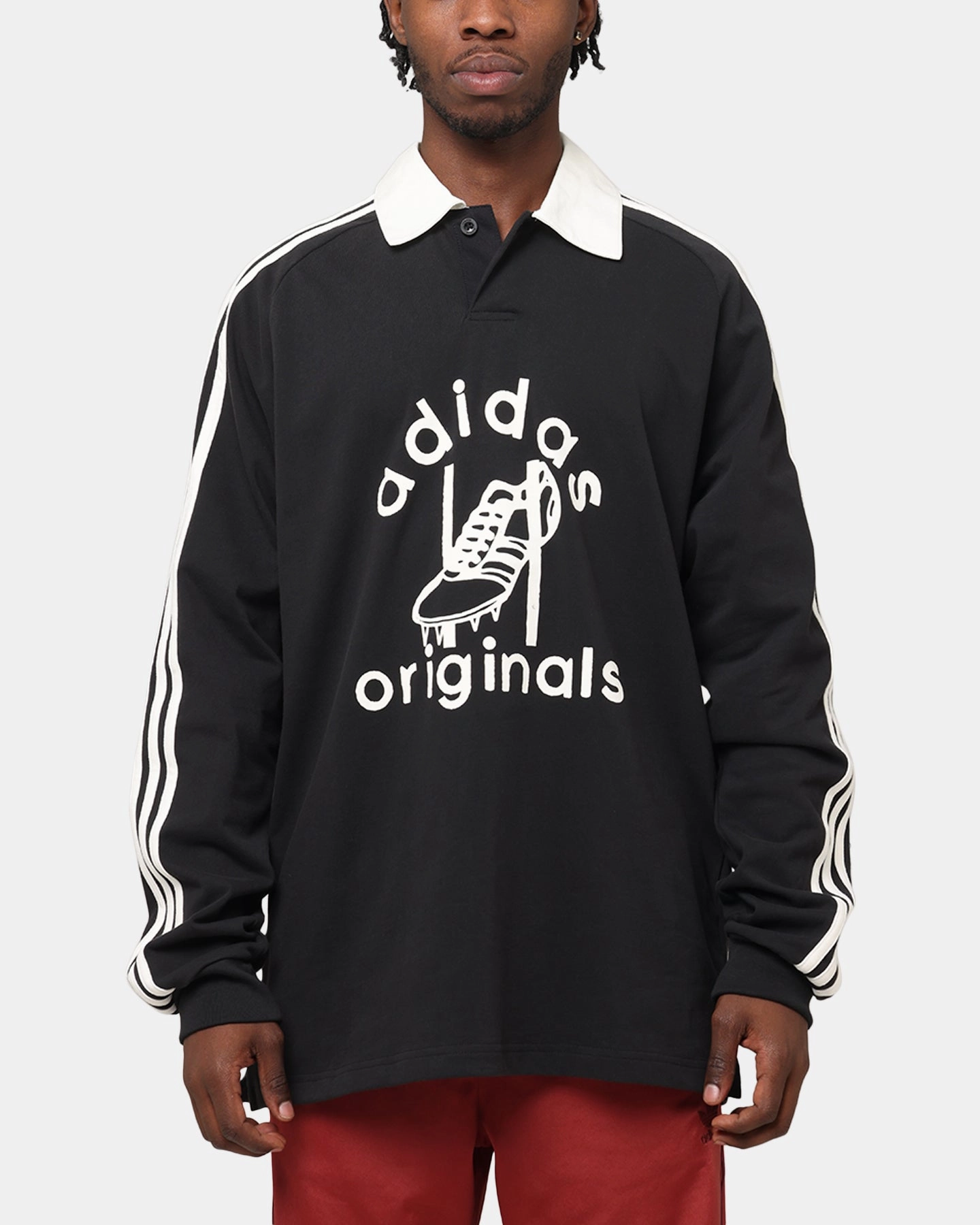 Adidas Rugby Polo Shirt Black