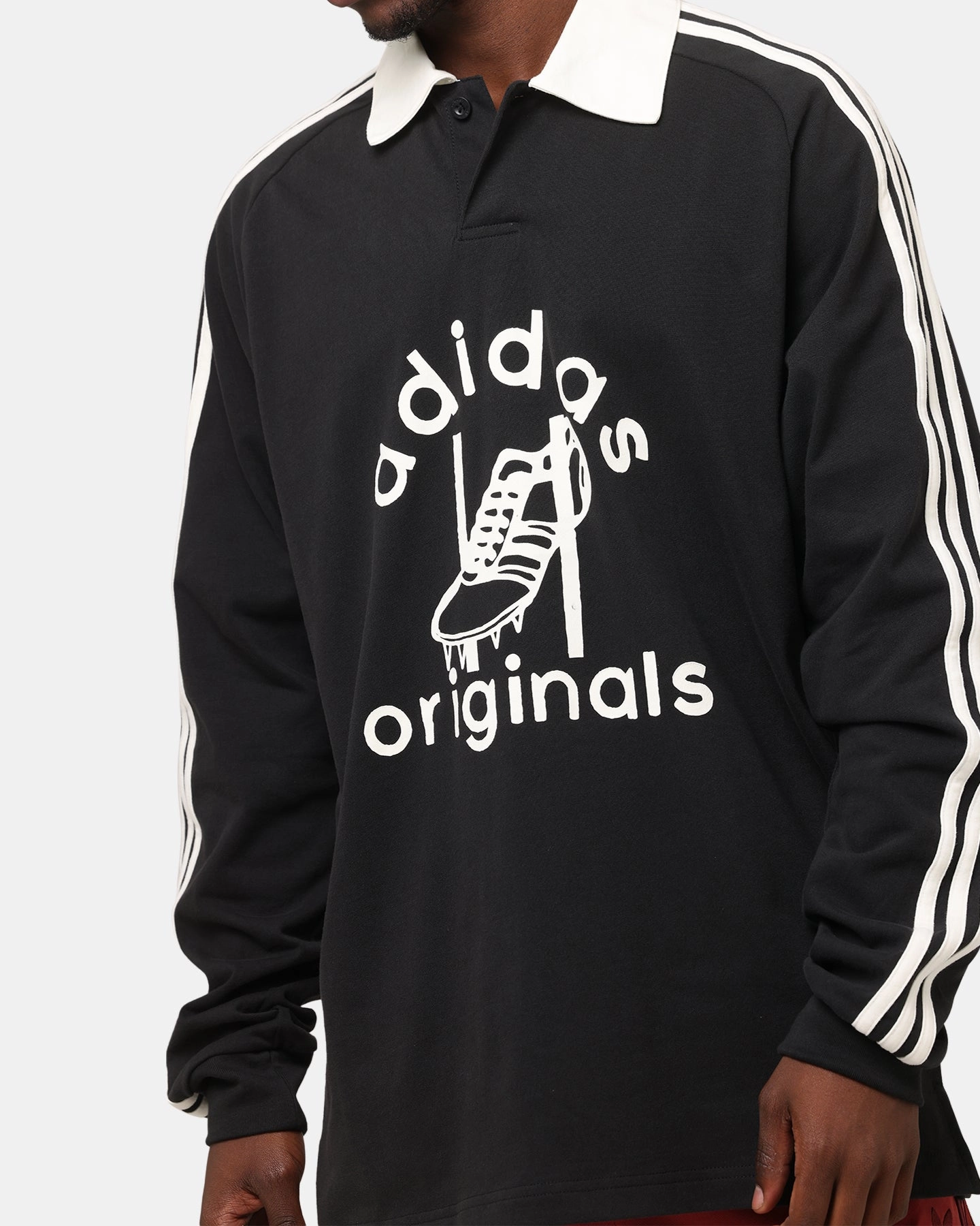 Adidas Rugby Polo Shirt Black