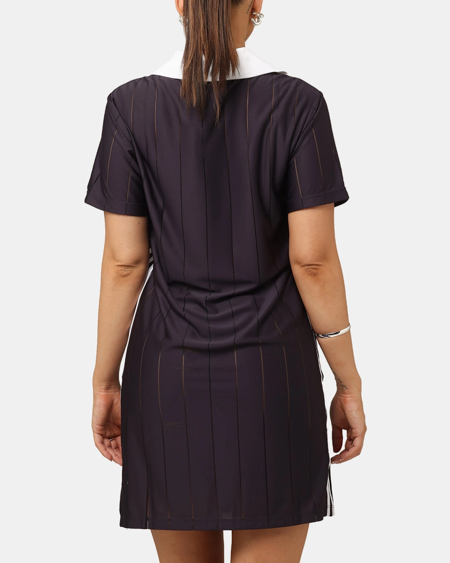 Adidas Women's 3-Stripes Pinstripe Dress Aurora Black