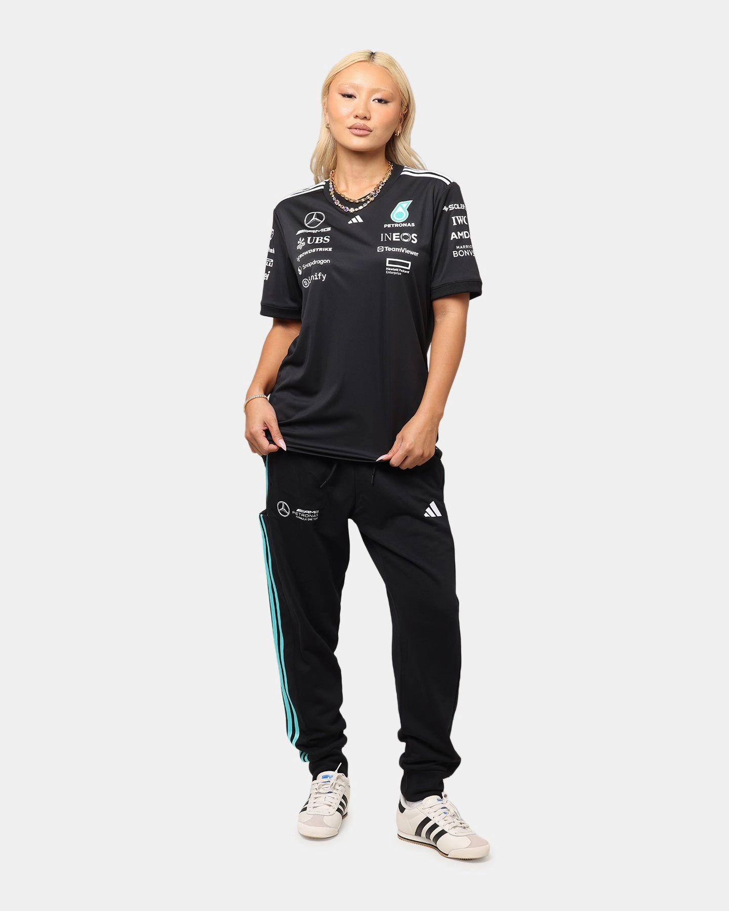 adidas x Mercedes-AMG PETRONAS Formula One F1 2025 Team Driver T-Shirt Black