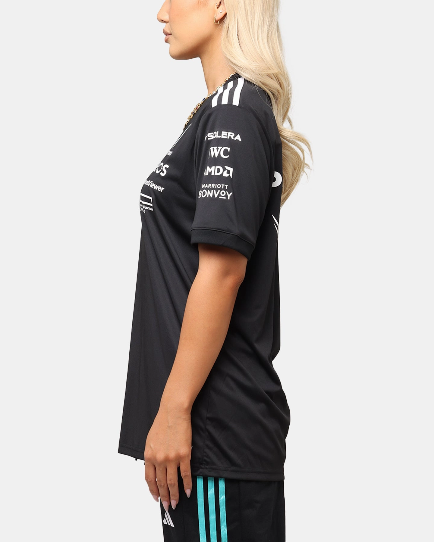 adidas x Mercedes-AMG PETRONAS Formula One F1 2025 Team Driver T-Shirt Black