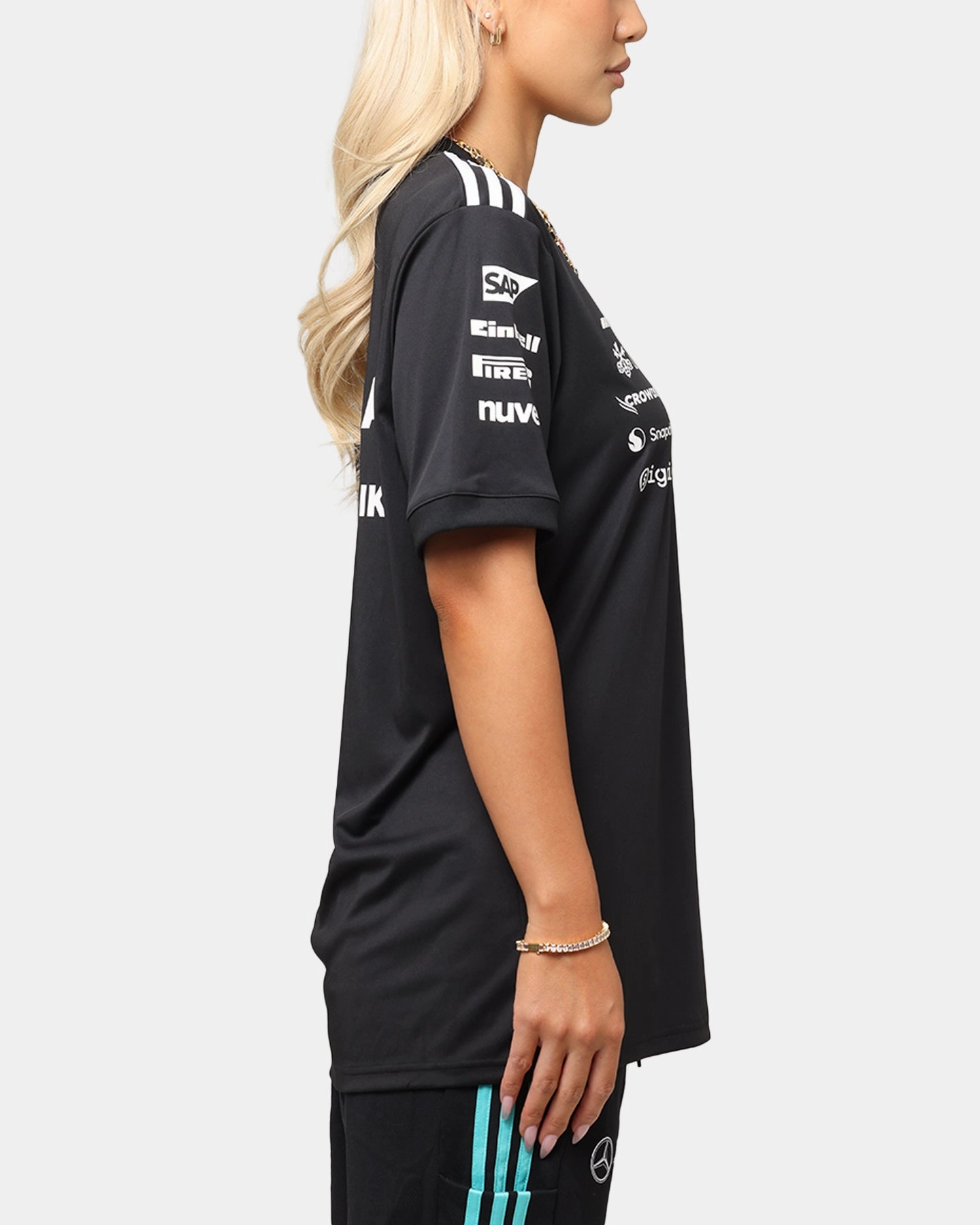 adidas x Mercedes-AMG PETRONAS Formula One F1 2025 Team Driver T-Shirt Black