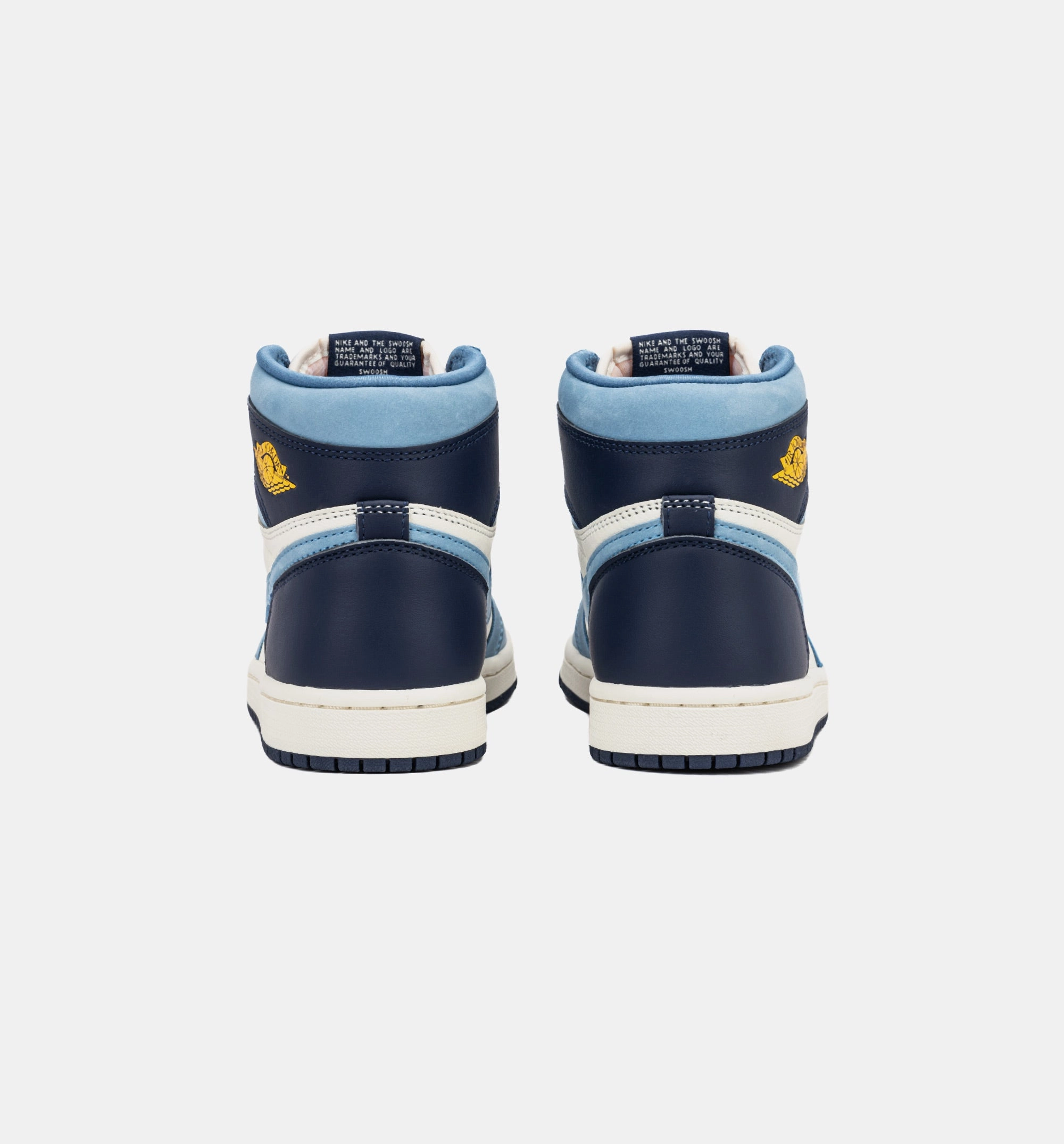 Air Jordan 1 Retro High OG White and Gold Womens Lifestyle Shoe - Blue/Gold