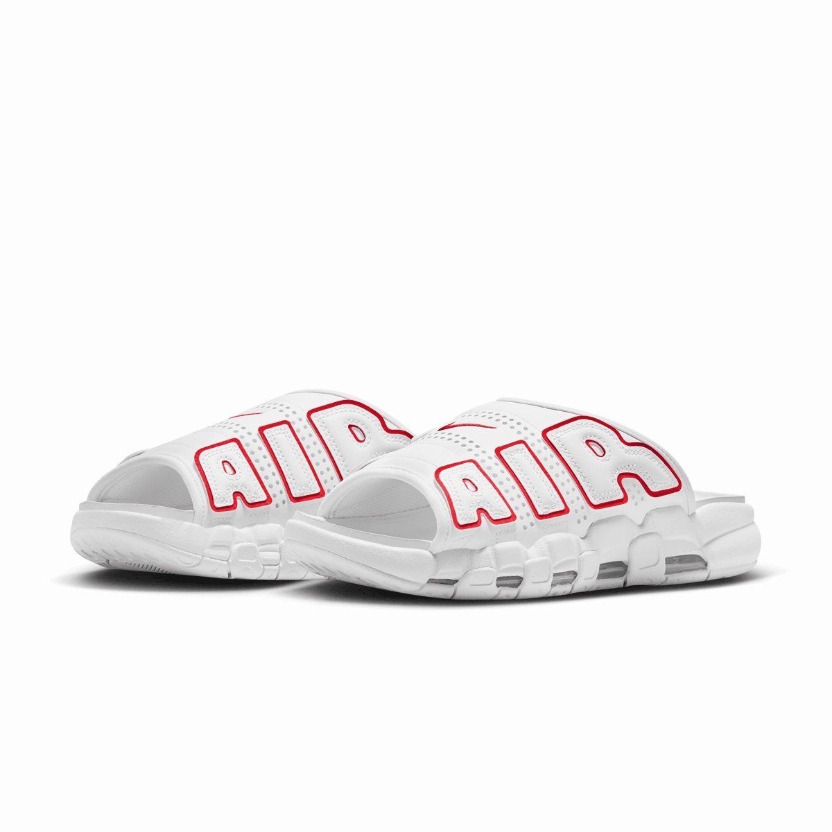 Air More Uptempo Slide 'White Red'