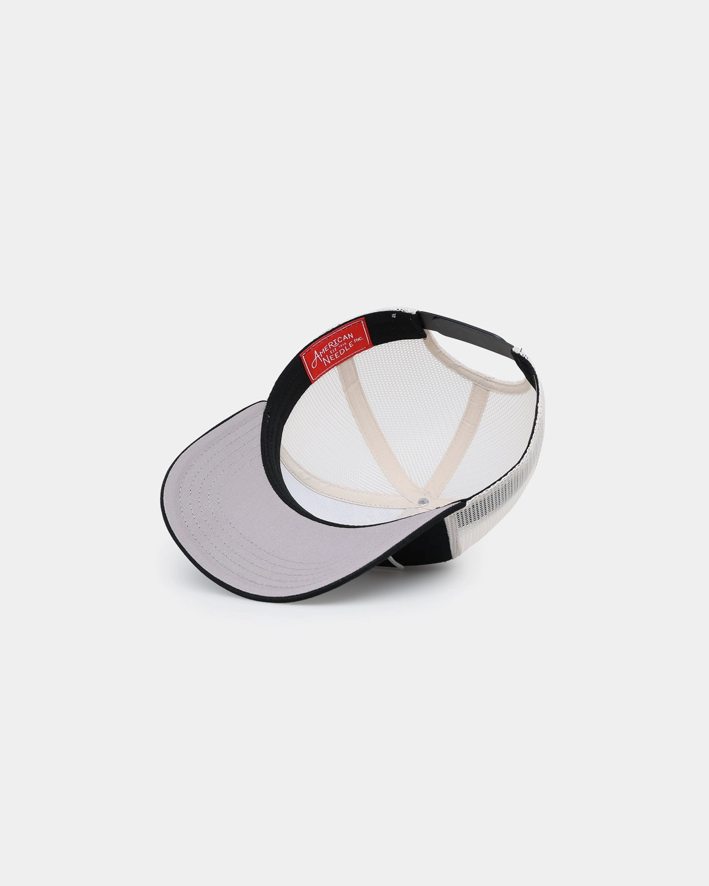American Needle Twill Valin Patch Trucker Snapback Ivory/Black