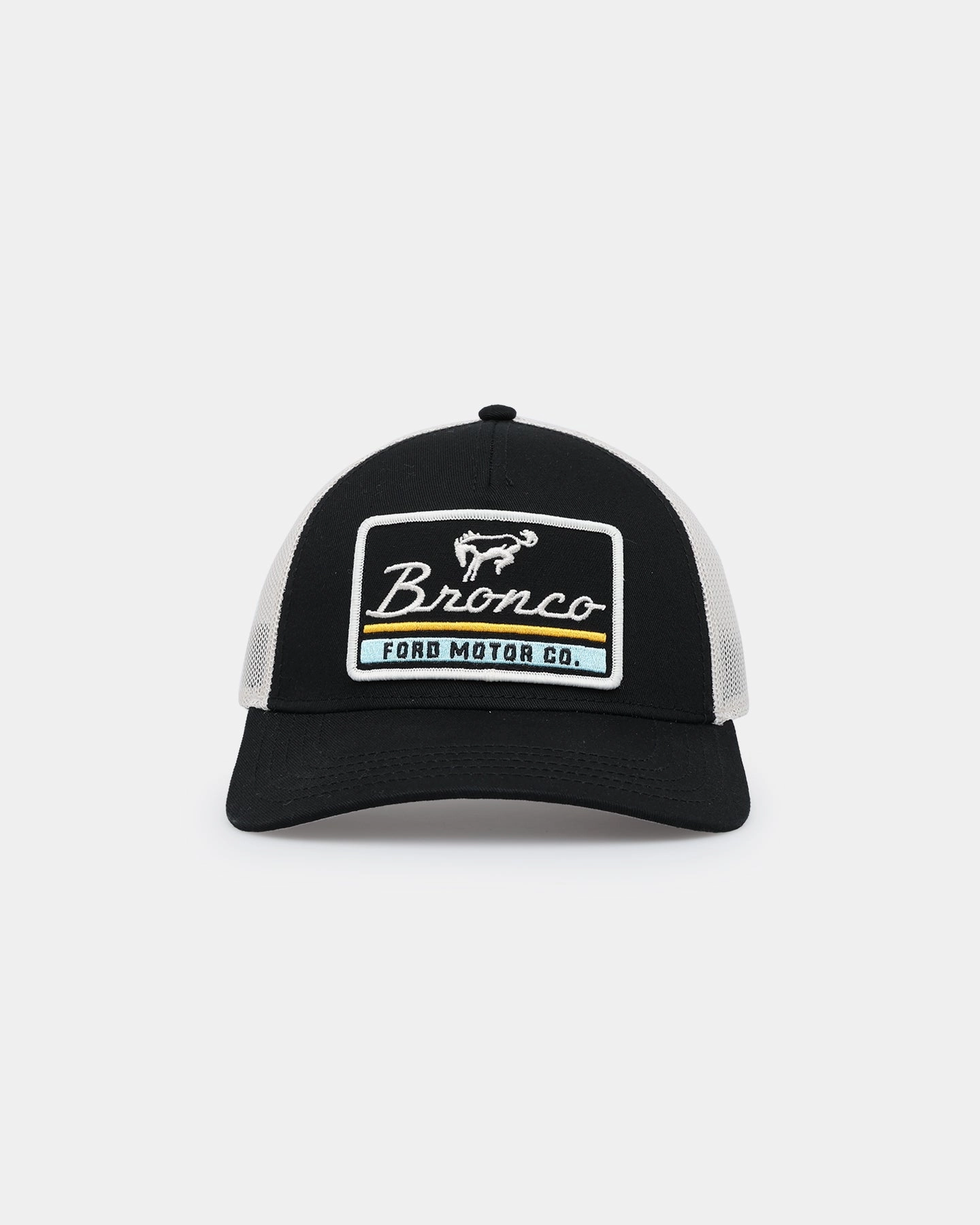 American Needle Twill Valin Patch Trucker Snapback Ivory/Black
