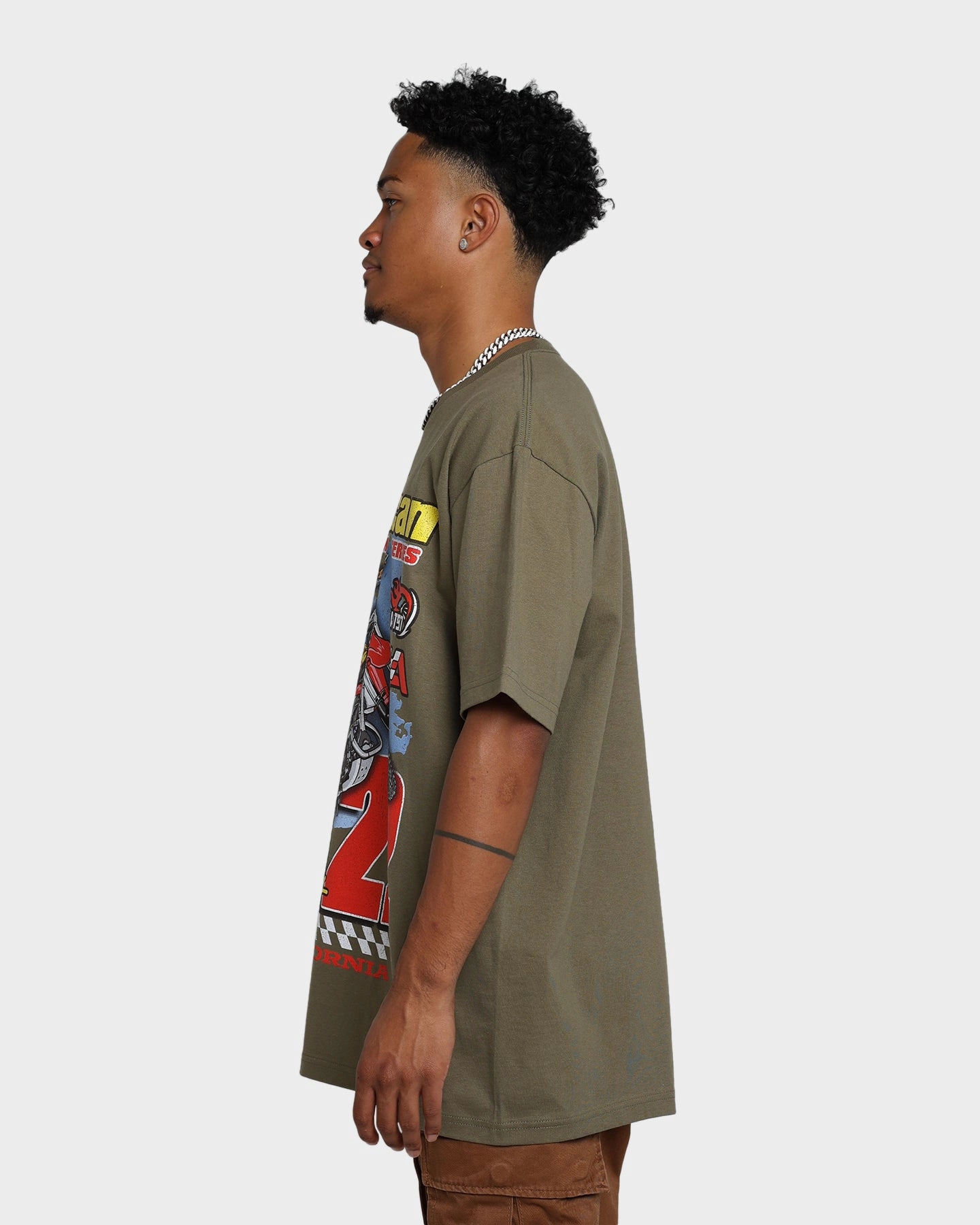 American Thrift Dirt Bike T-Shirt Military