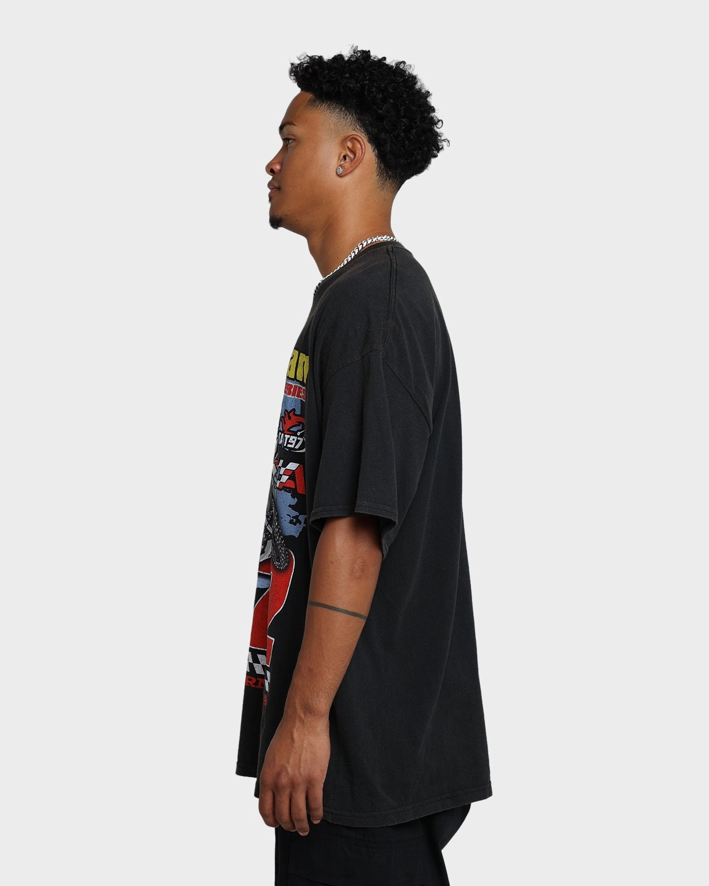 American Thrift Dirt Bike T-Shirt Off Black