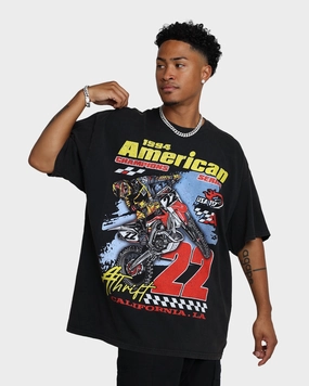 American Thrift Dirt Bike T-Shirt Off Black