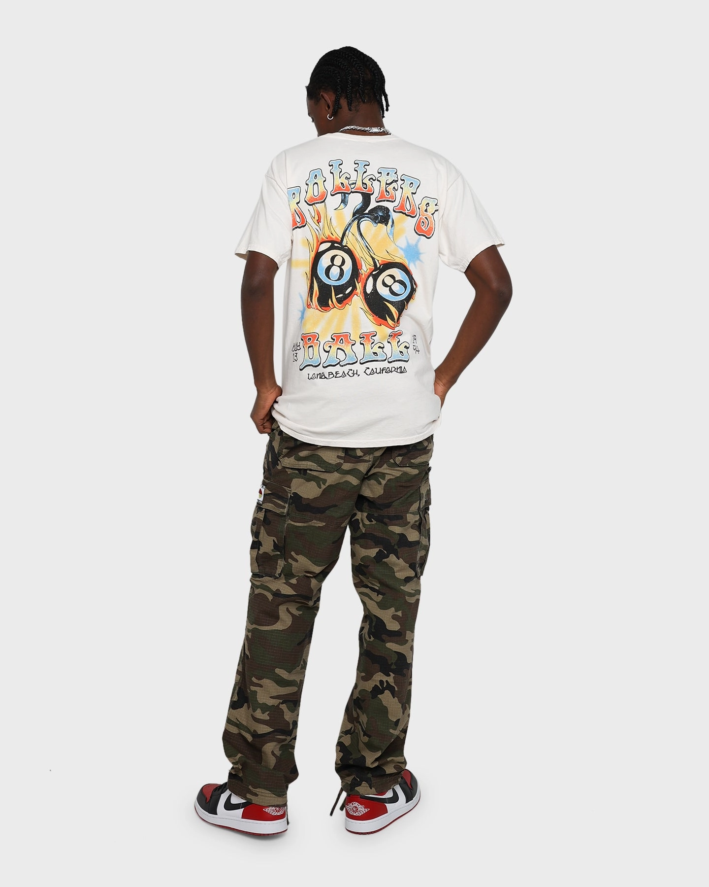 American Thrift Rollars Ball Thrifted Vintage T-Shirt Off White