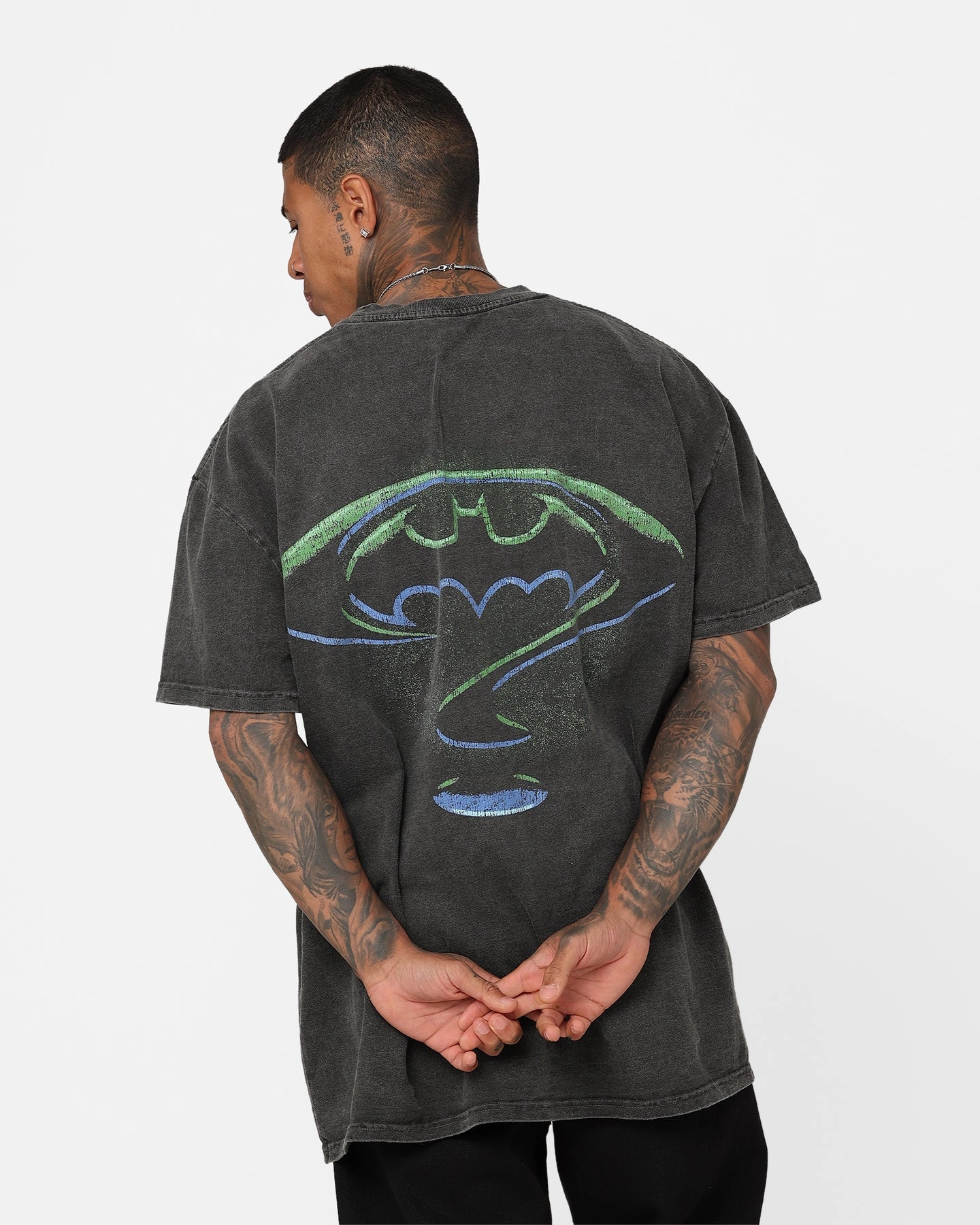 American Thrift X Batman Batman Forever Heavyweight Vintage T-Shirt Black Wash