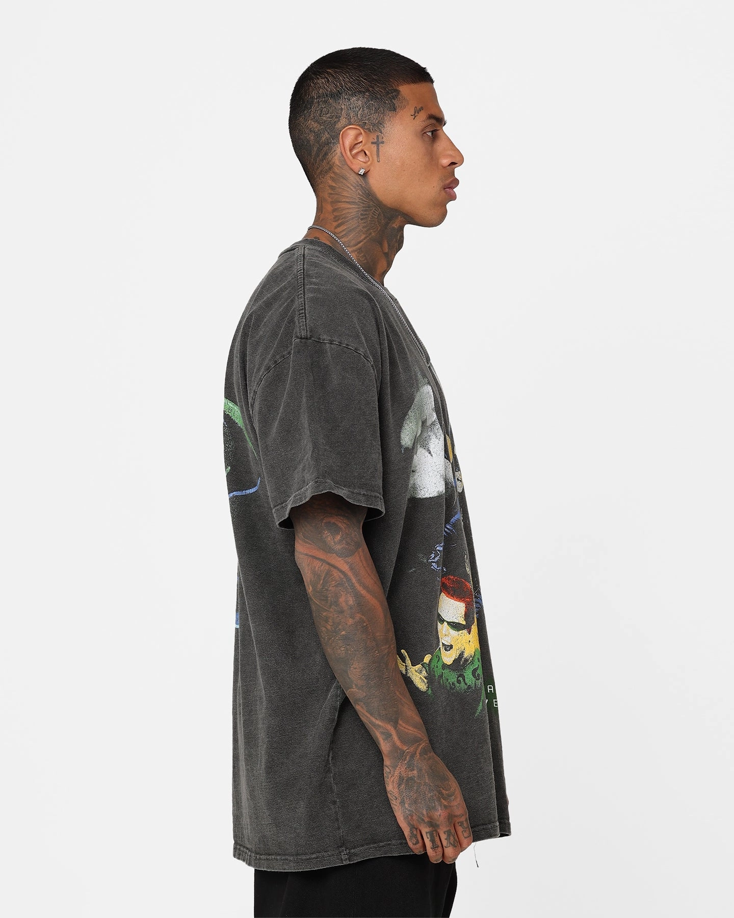 American Thrift X Batman Batman Forever Heavyweight Vintage T-Shirt Black Wash