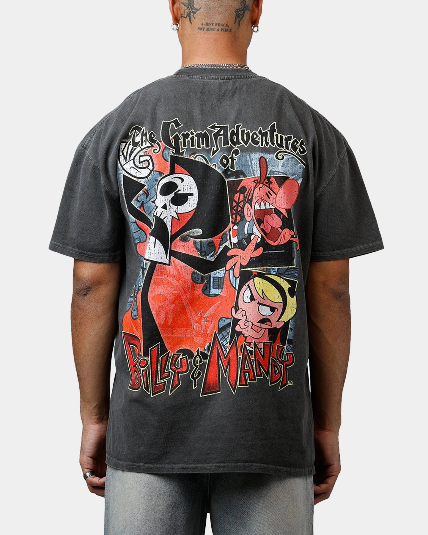 American Thrift X Cartoon Network Grim Heavyweight Vintage T-Shirt Black Wash