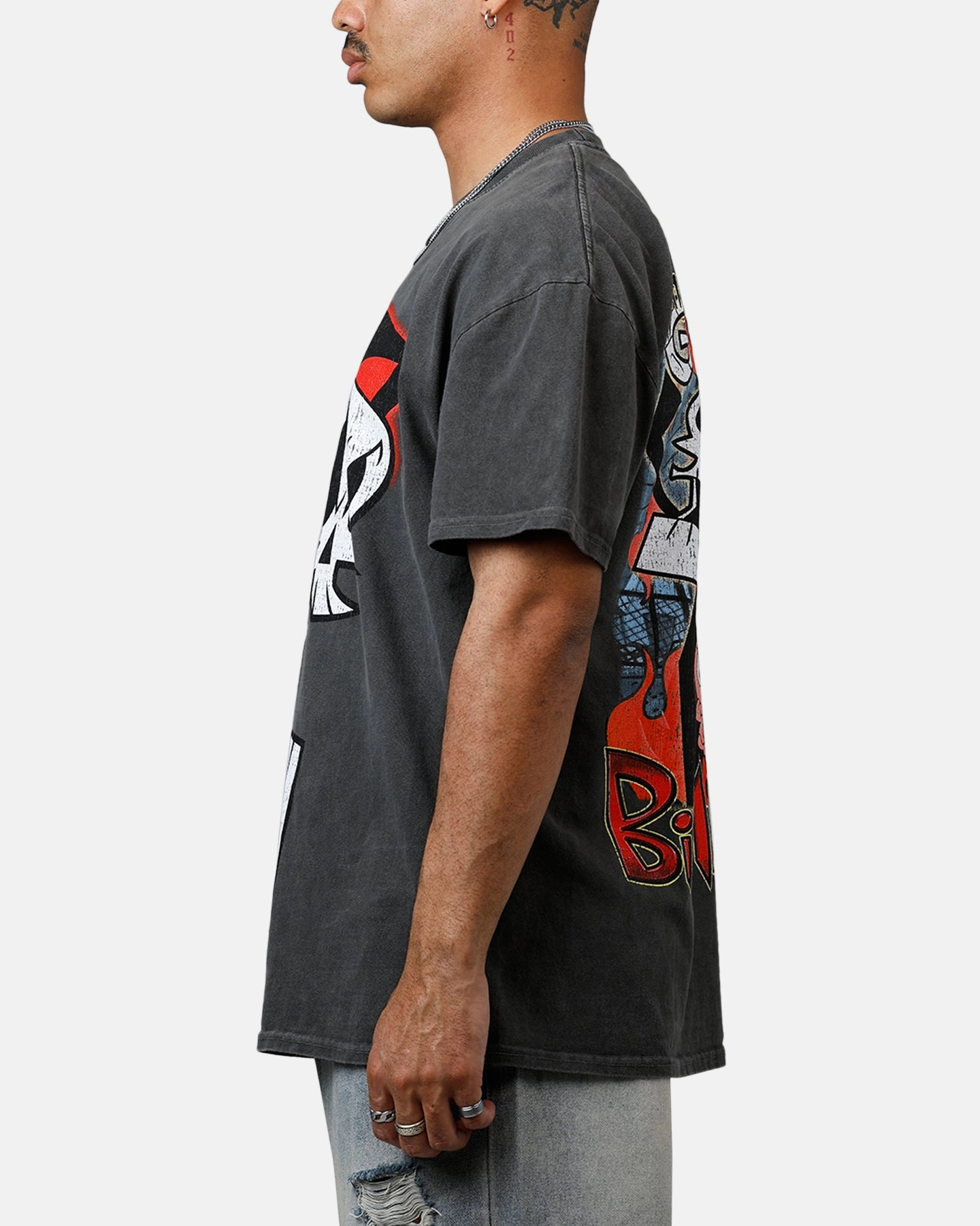 American Thrift X Cartoon Network Grim Heavyweight Vintage T-Shirt Black Wash