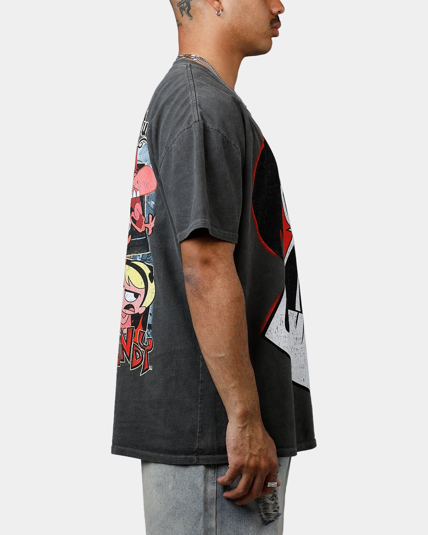American Thrift X Cartoon Network Grim Heavyweight Vintage T-Shirt Black Wash