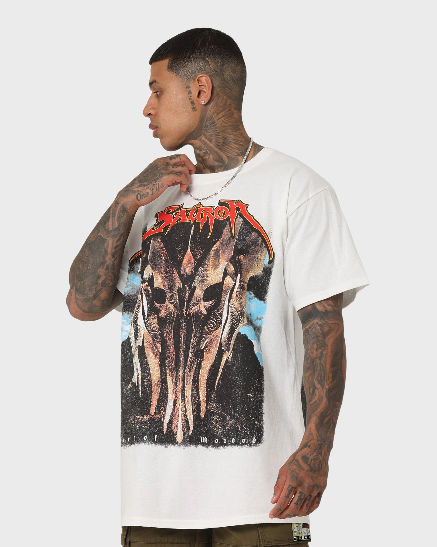 American Thrift X Lord Of The Rings Sauron T-Shirt White