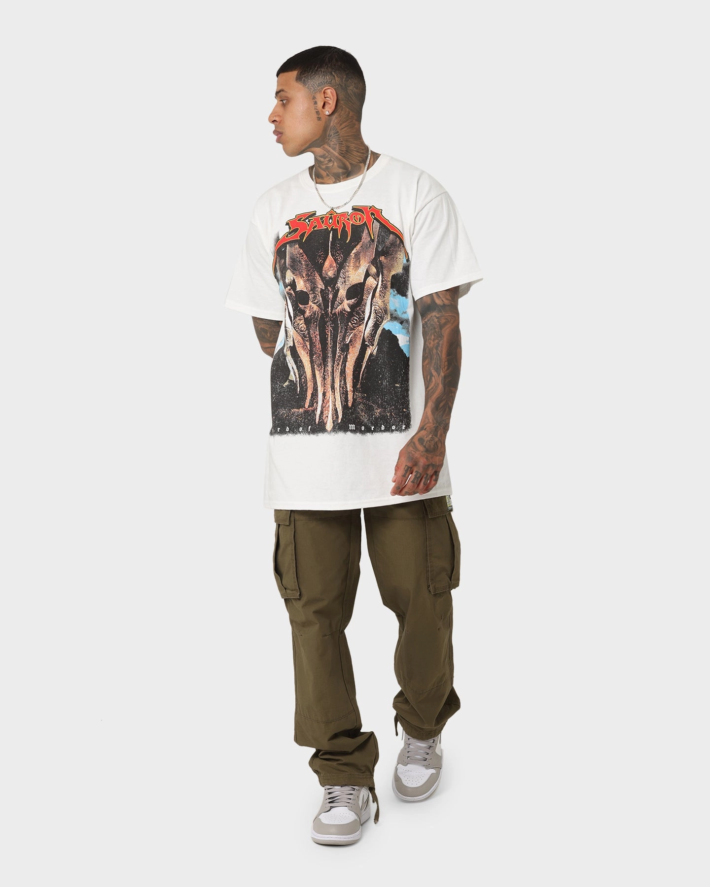 American Thrift X Lord Of The Rings Sauron T-Shirt White