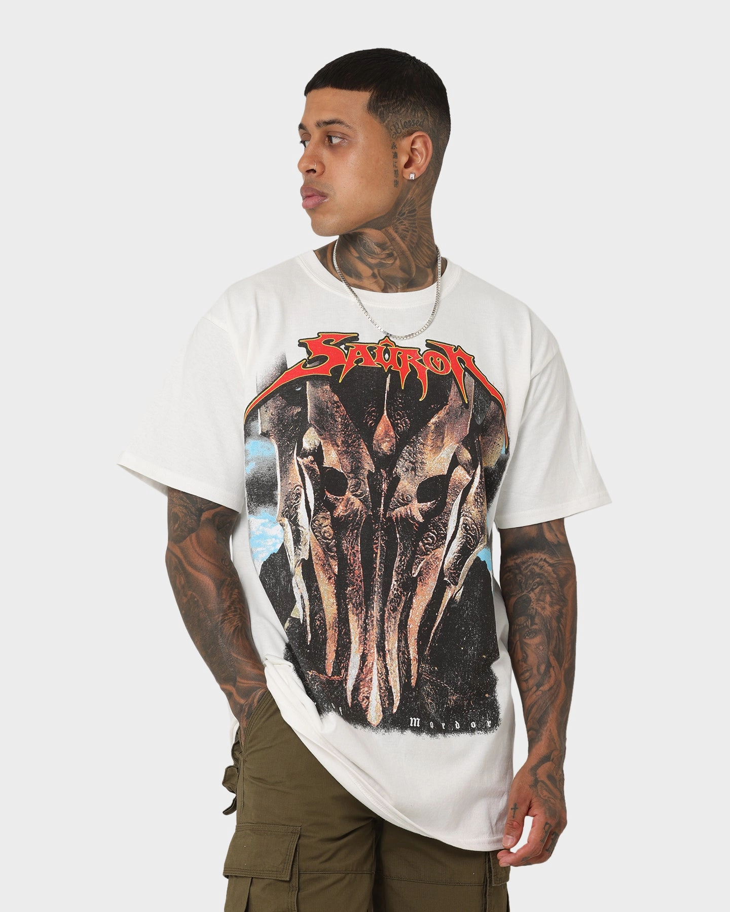 American Thrift X Lord Of The Rings Sauron T-Shirt White