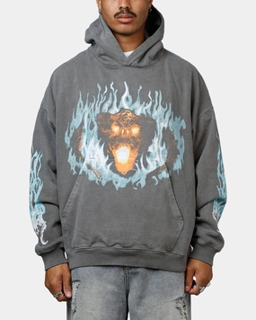 American Thrift X Lord Of The Rings The Balrog Premium Hoodie Washed Charcoal