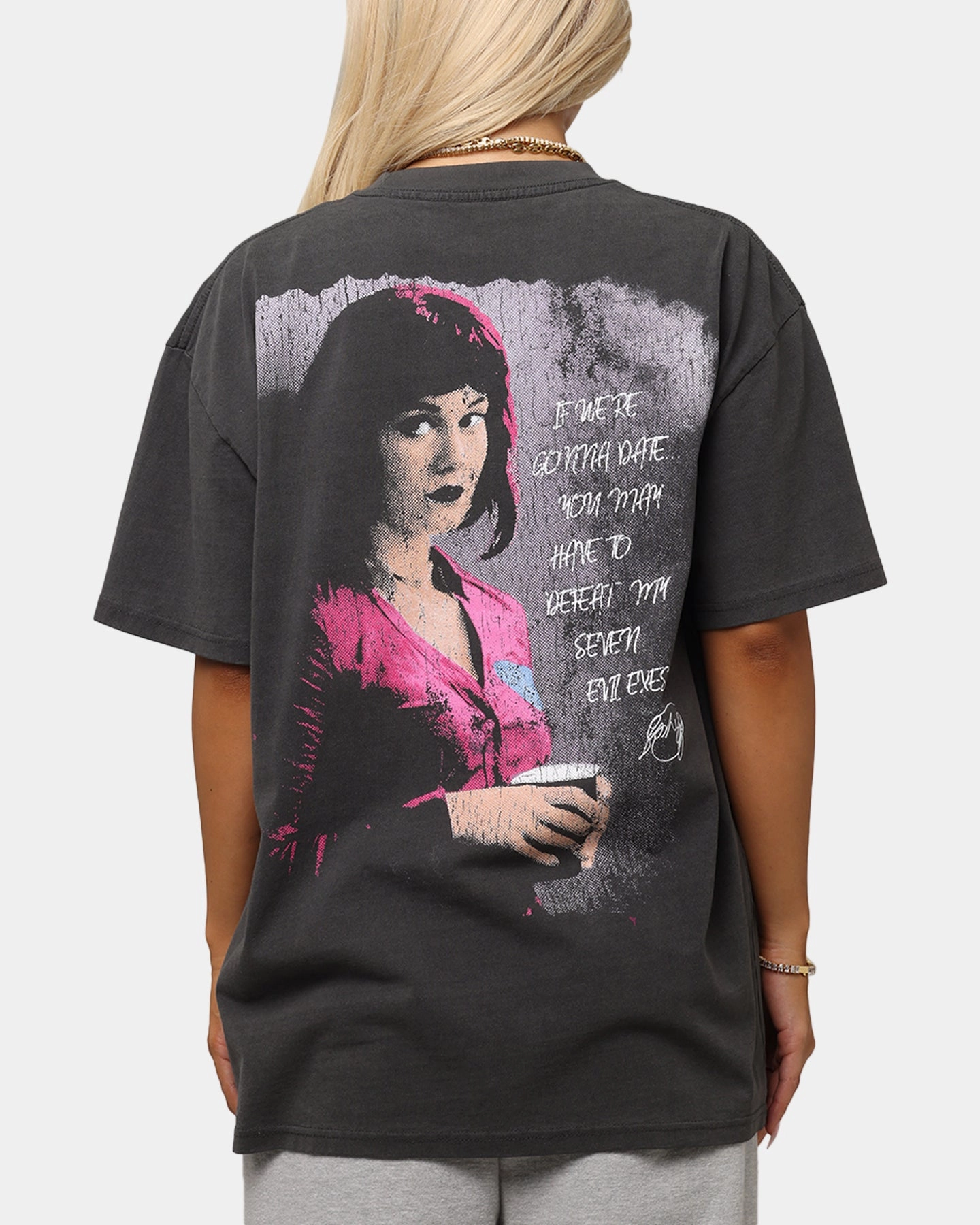 American Thrift X Scott Pilgrim Ramona & Scott Heavy T-Shirt Black Wash