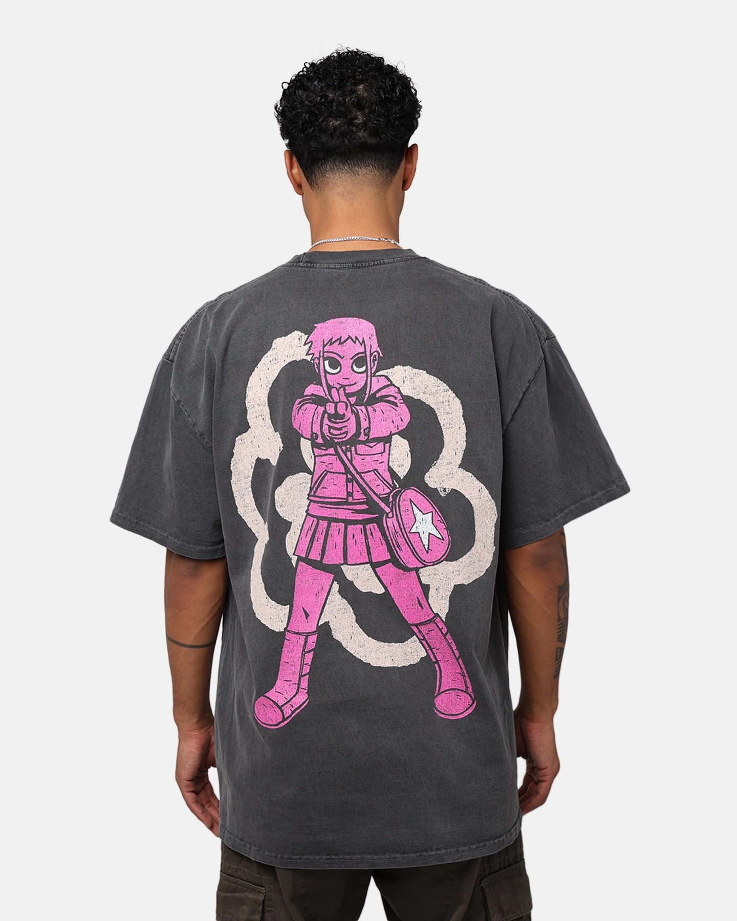 American Thrift X Scott Pilgrim Ramona Flowers Heavyweight Vintage T-Shirt Black Wash