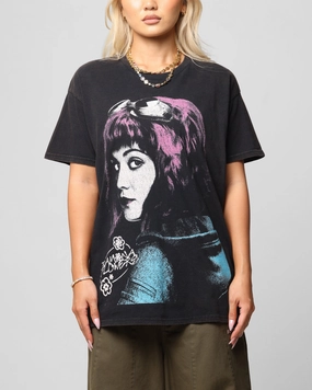 American Thrift X Scott Pilgrim Romona Flowers T-Shirt Black Wash