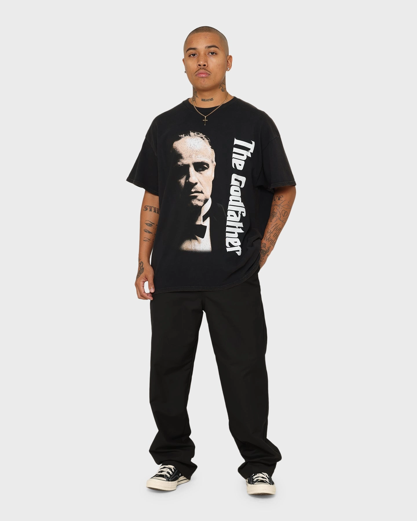 American Thrift X The Godfather The Godfather Movie Vintage T-Shirt Black Wash