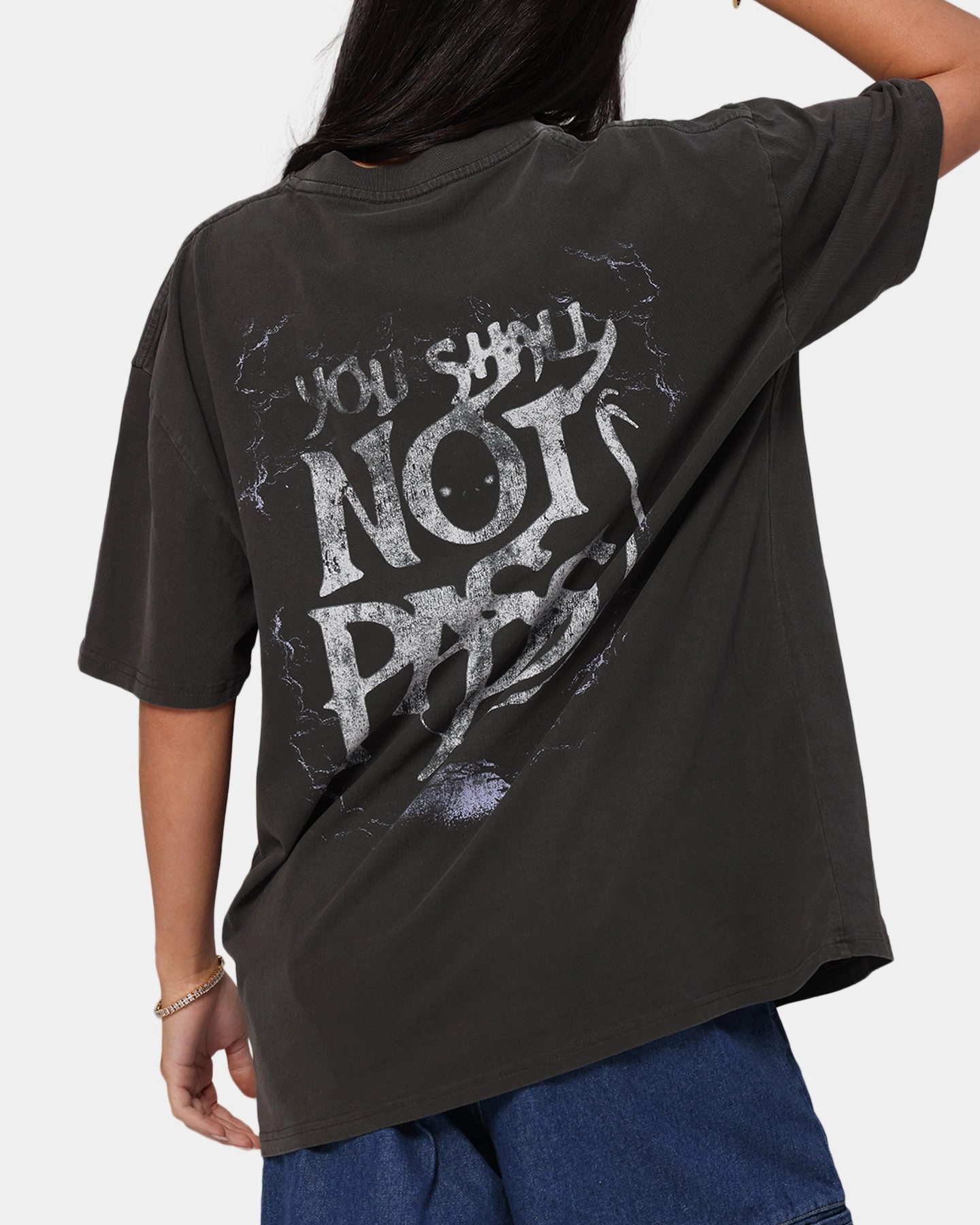 American Thrift X The Lord Of The Rings Gandalf Heavy T-Shirt Black Wash