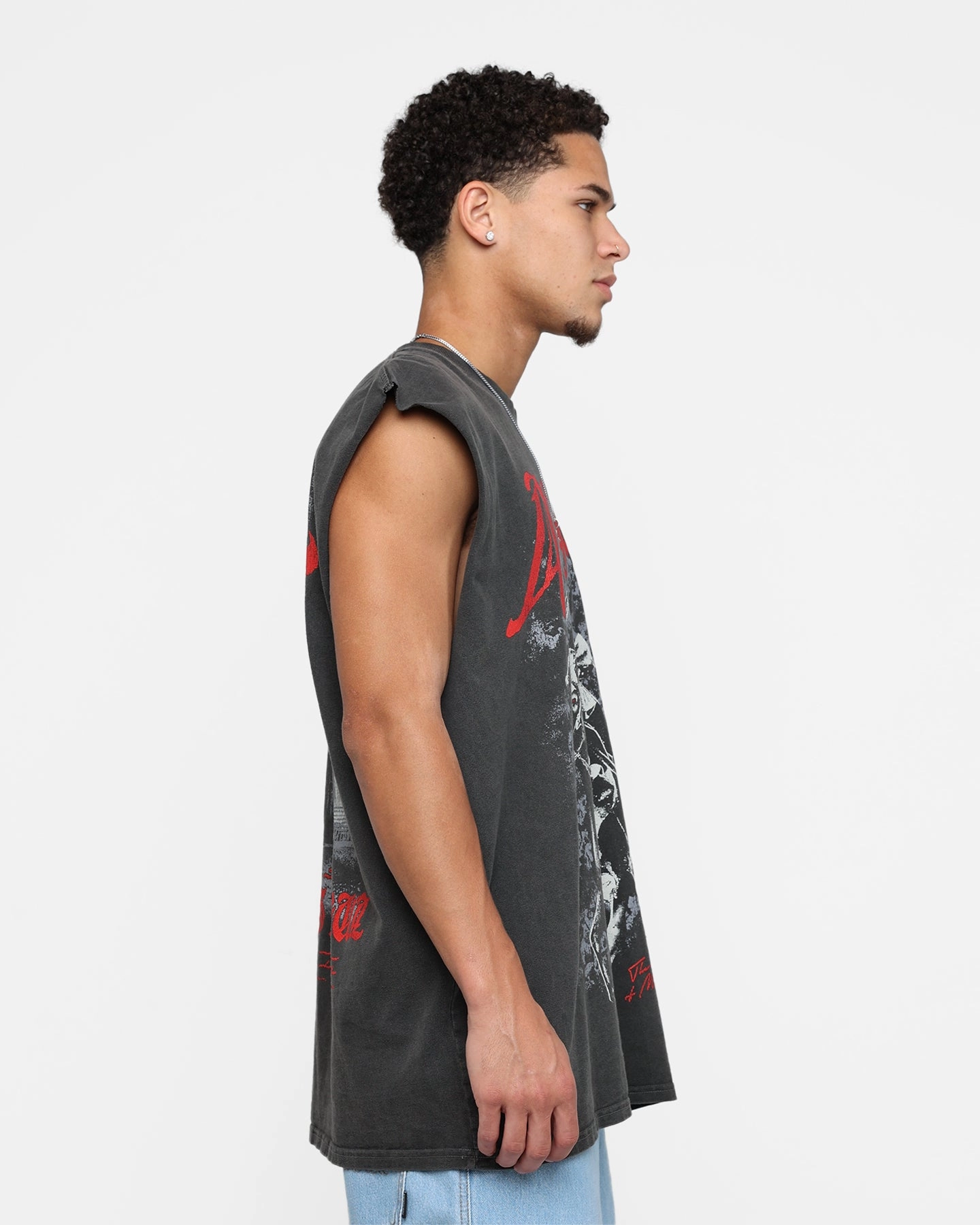 American Thrift X The Lord Of The Rings Nazgul Heavyweight Muscle T-Shirt Black Wash