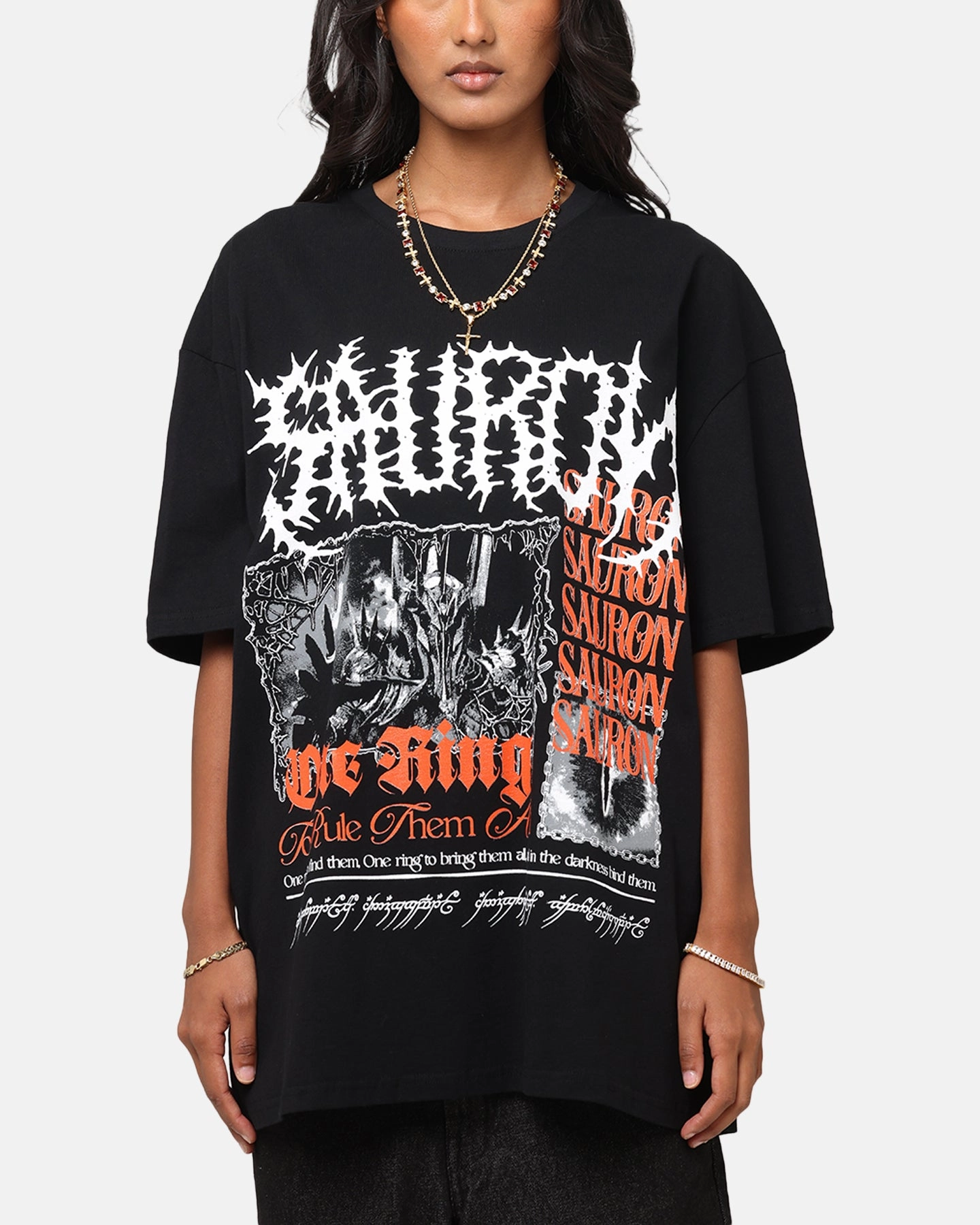 American Thrift X The Lord Of The Rings Sauron Heavy T-Shirt Black