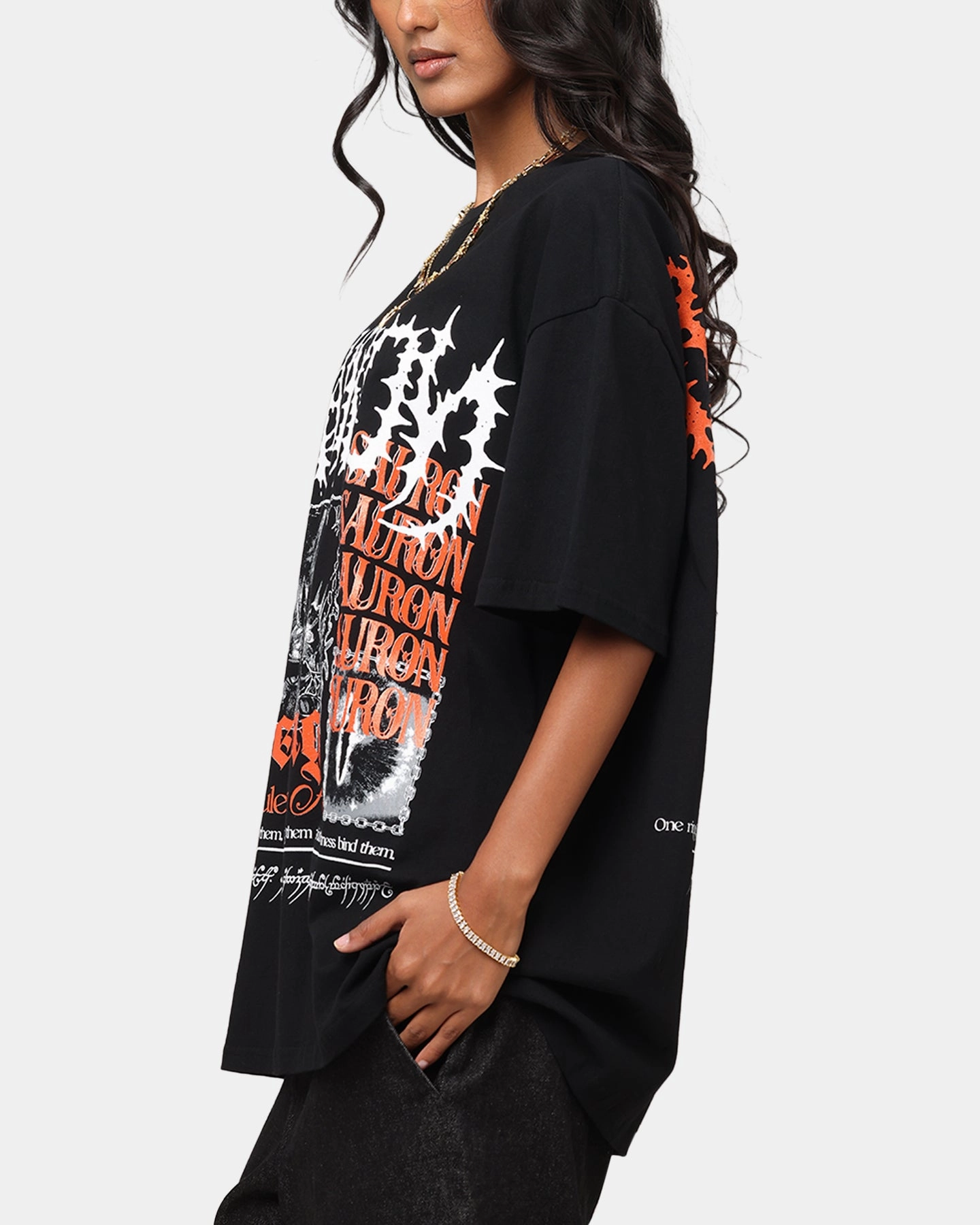 American Thrift X The Lord Of The Rings Sauron Heavy T-Shirt Black