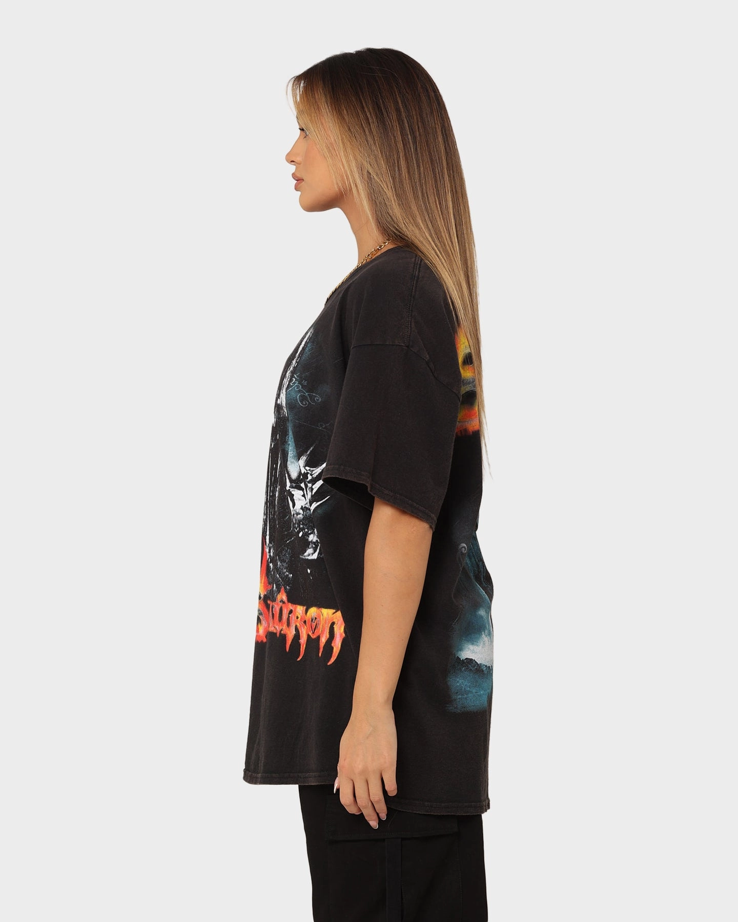 American Thrift X The Lord of The Rings The Sauron Vintage T-Shirt Black Wash