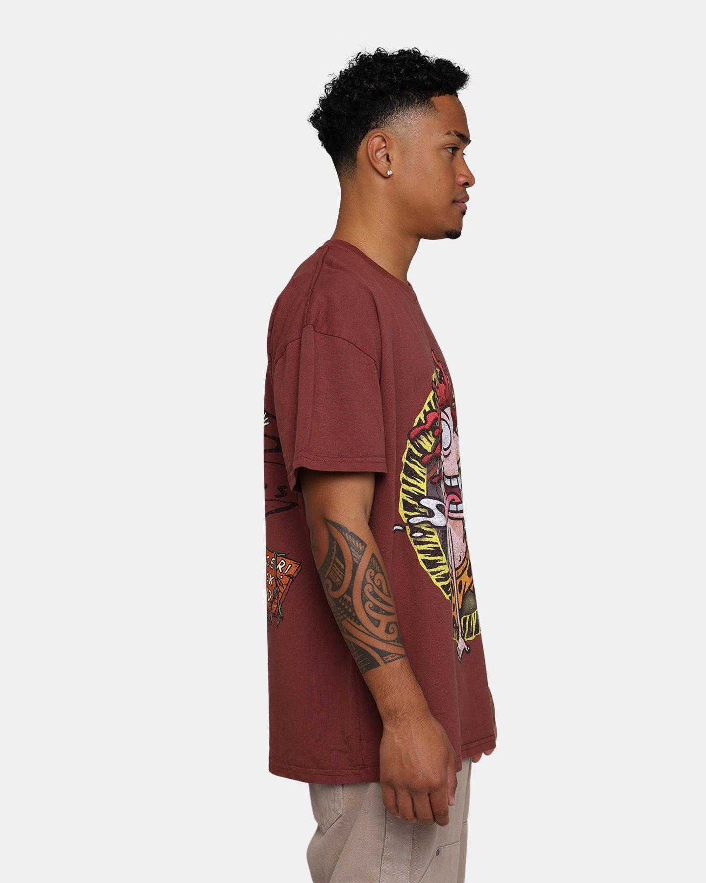 American Thrift X The Wild Thornberrys Wild Thornberry Heavyweight T-Shirt Brown