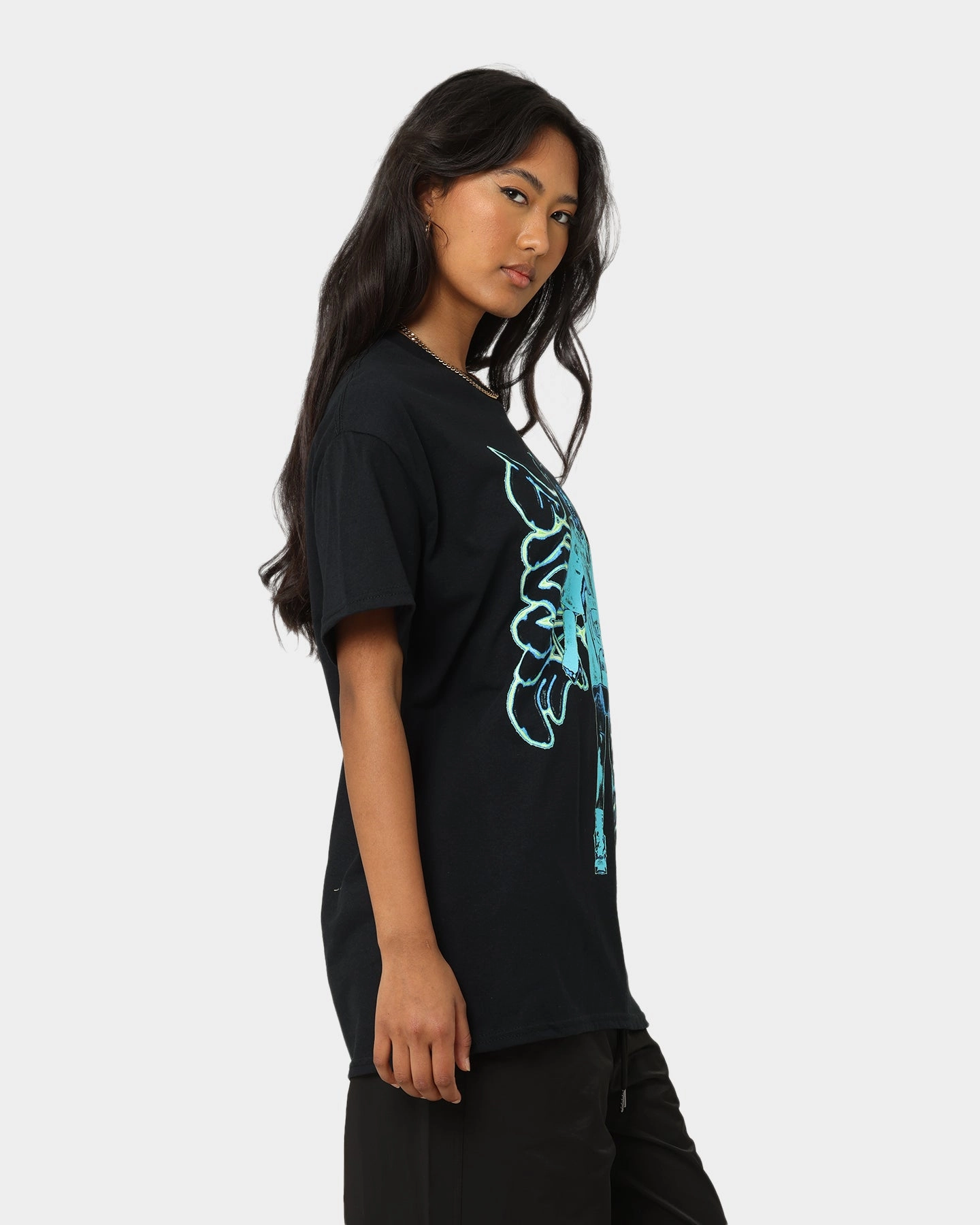 Billie Eilish Neon Graffiti T-Shirt Black