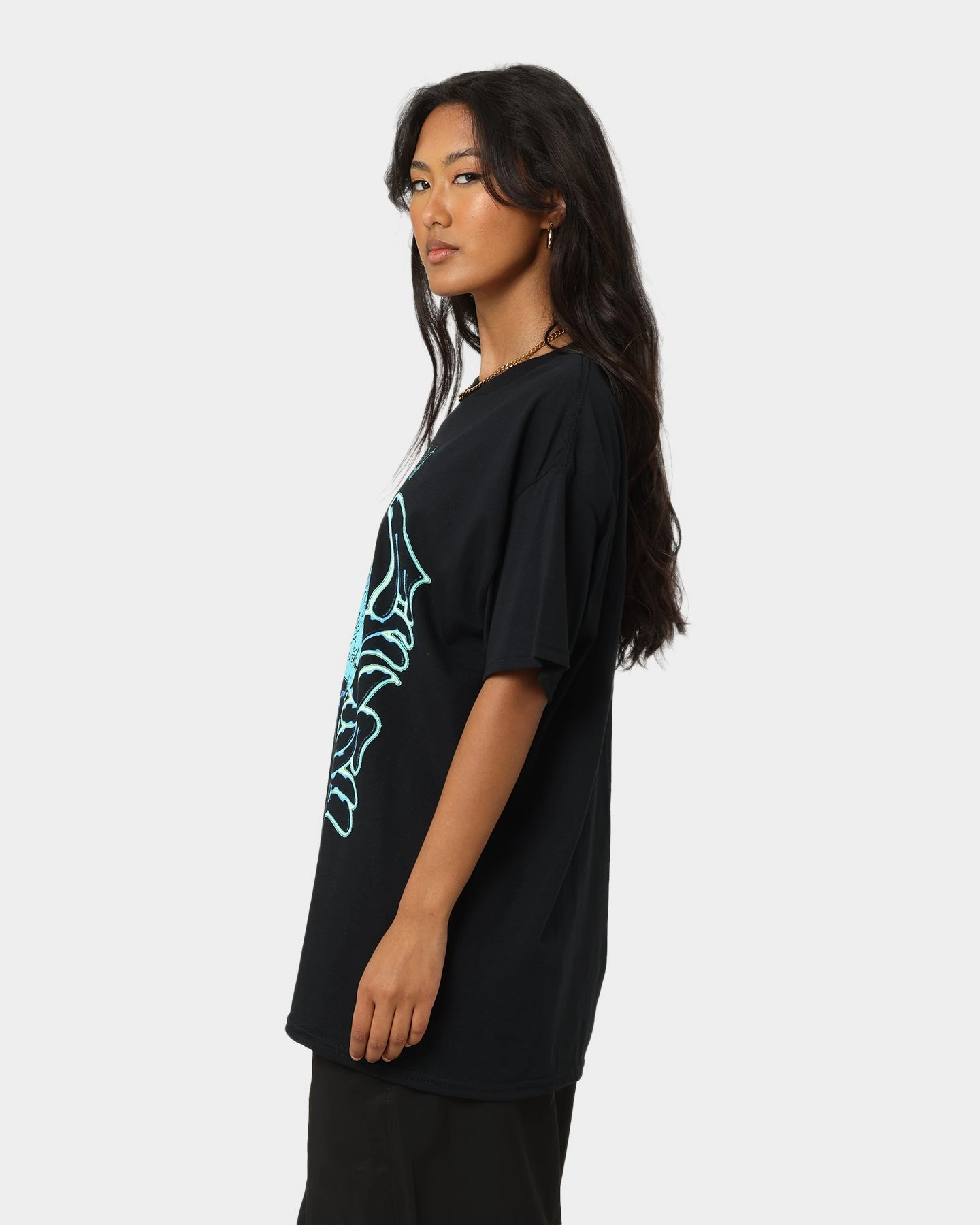 Billie Eilish Neon Graffiti T-Shirt Black