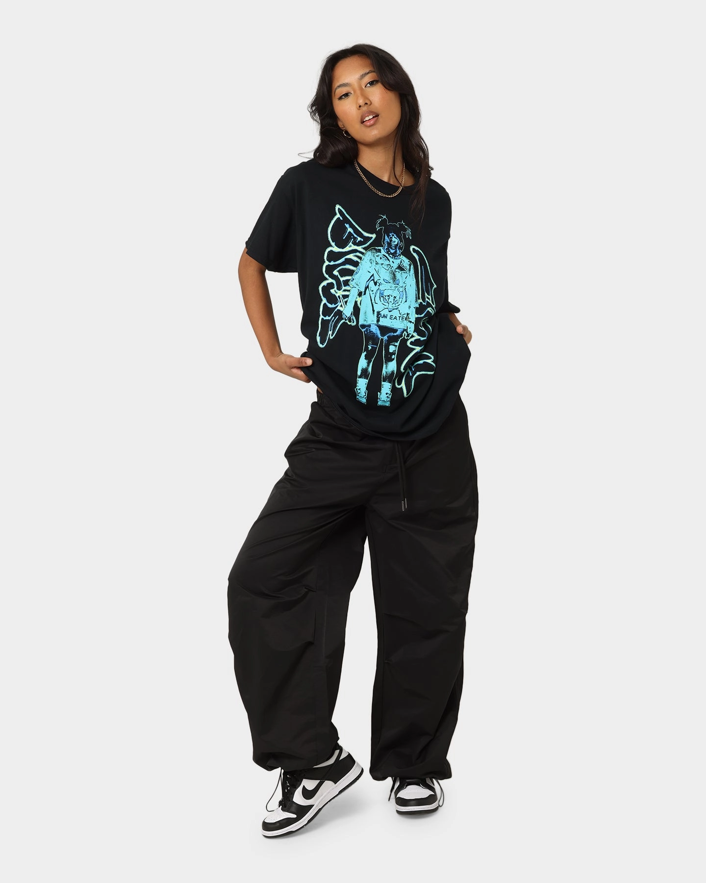 Billie Eilish Neon Graffiti T-Shirt Black