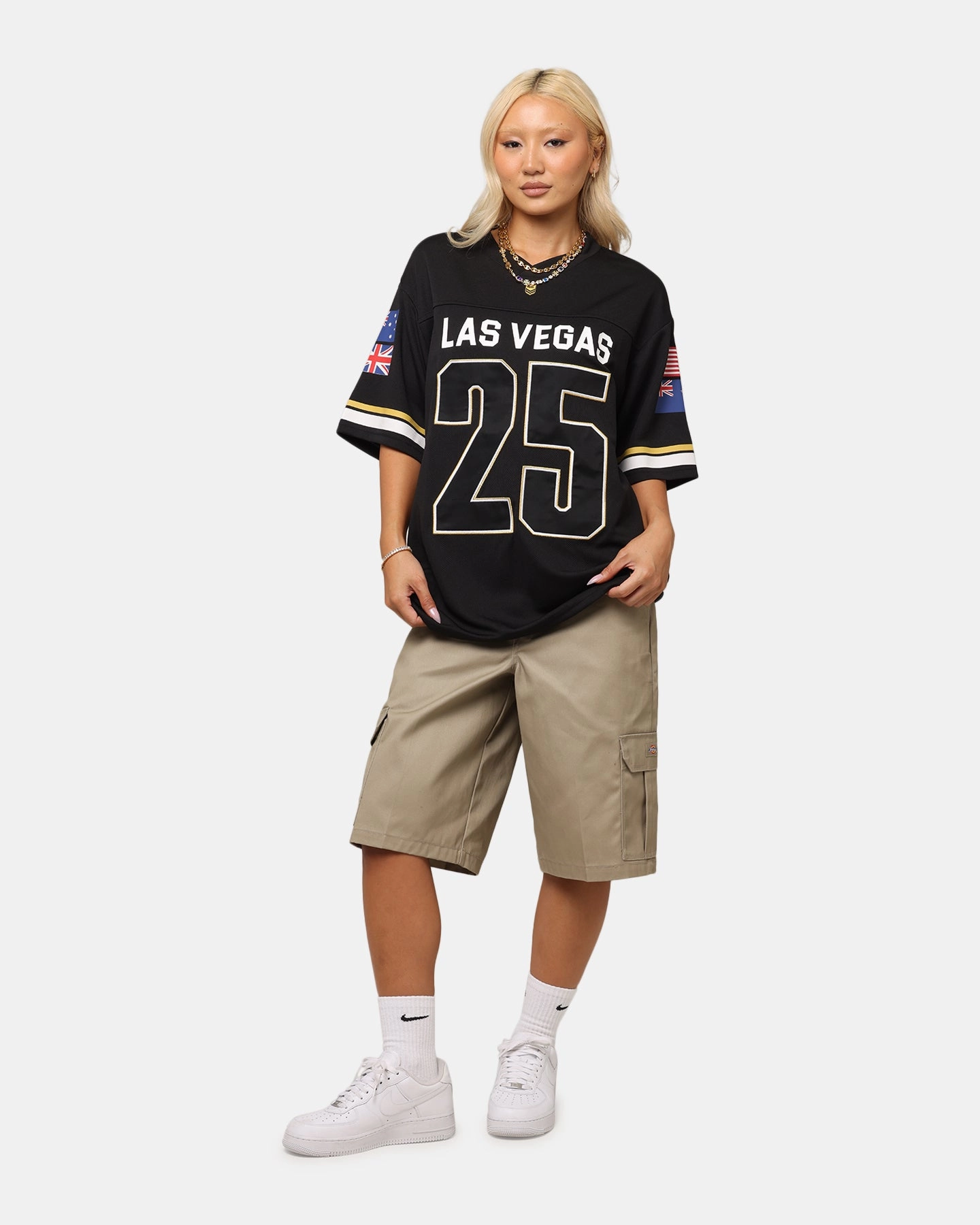 Bleacher Athletic NRL 2025 Las Vegas Round Grid Iron T-Shirt Black