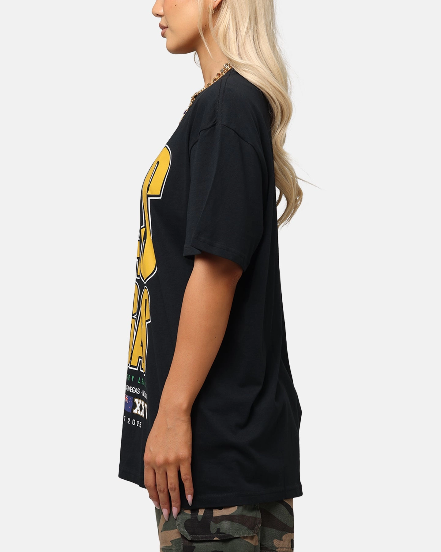 Bleacher Athletic NRL 2025 Las Vegas Round T-Shirt Black