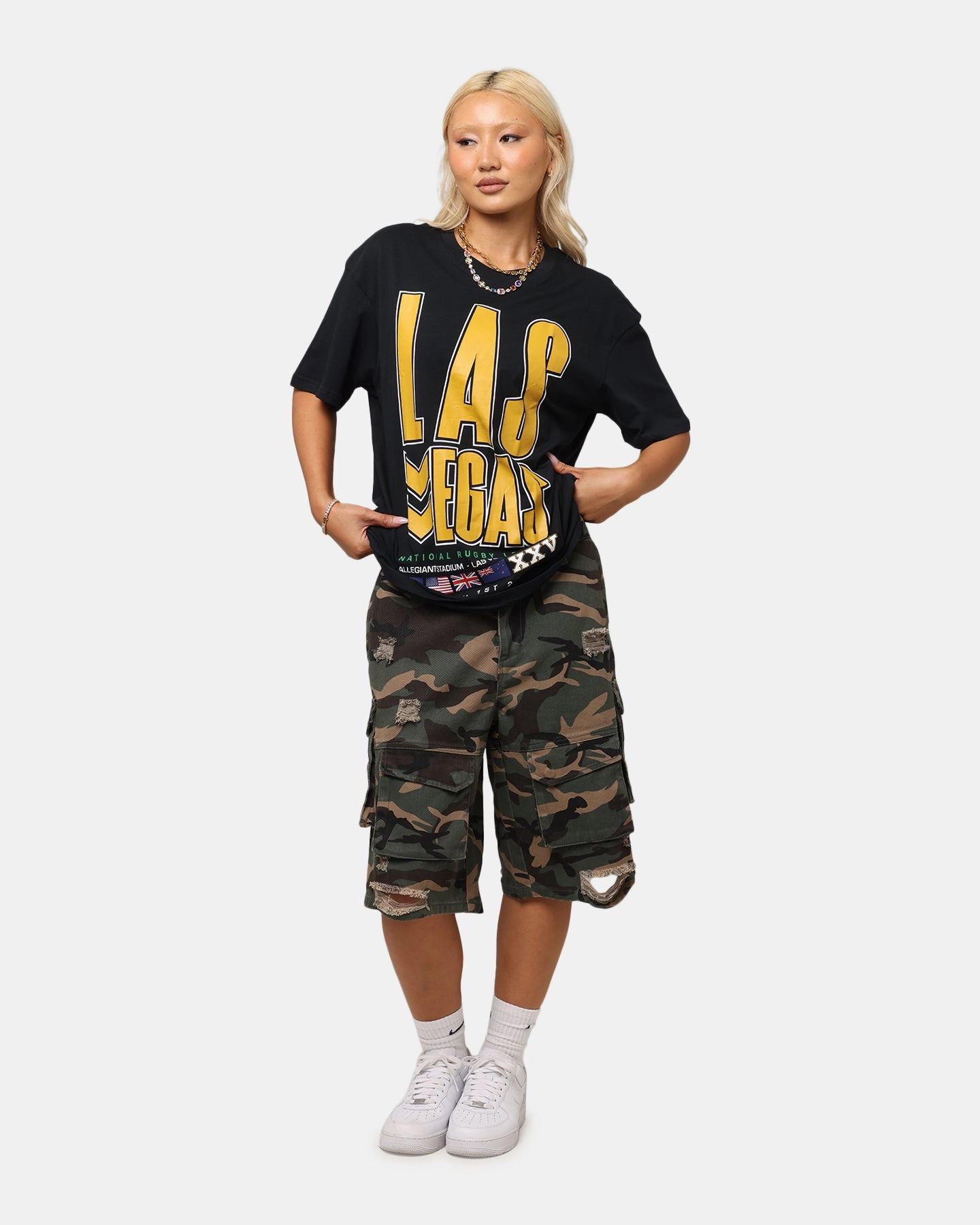 Bleacher Athletic NRL 2025 Las Vegas Round T-Shirt Black