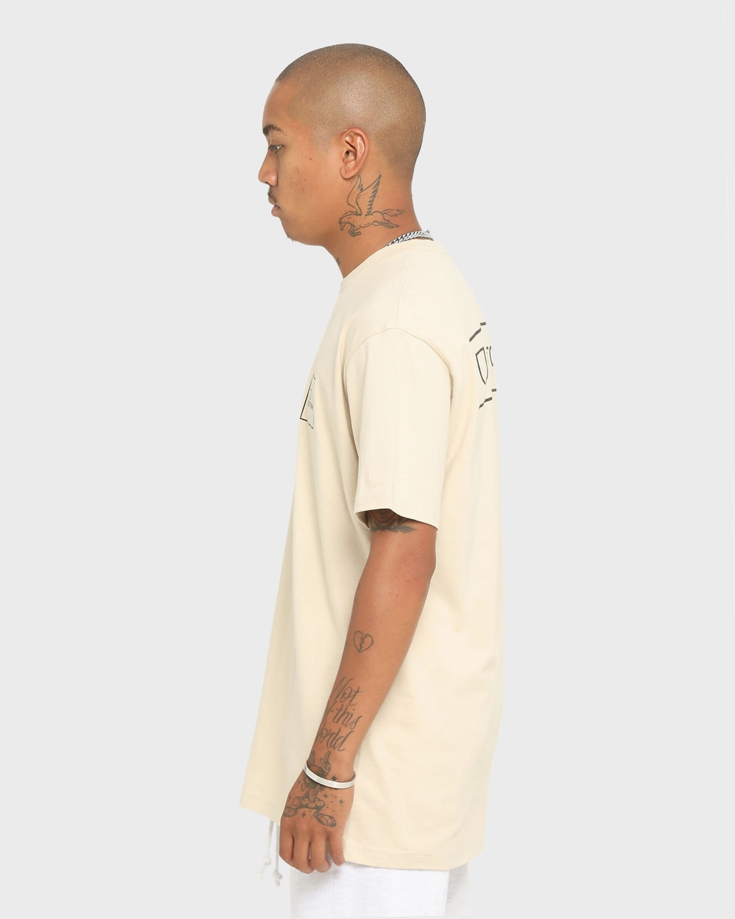 Brixton Alpha Block Short Sleeve T-Shirt Cream