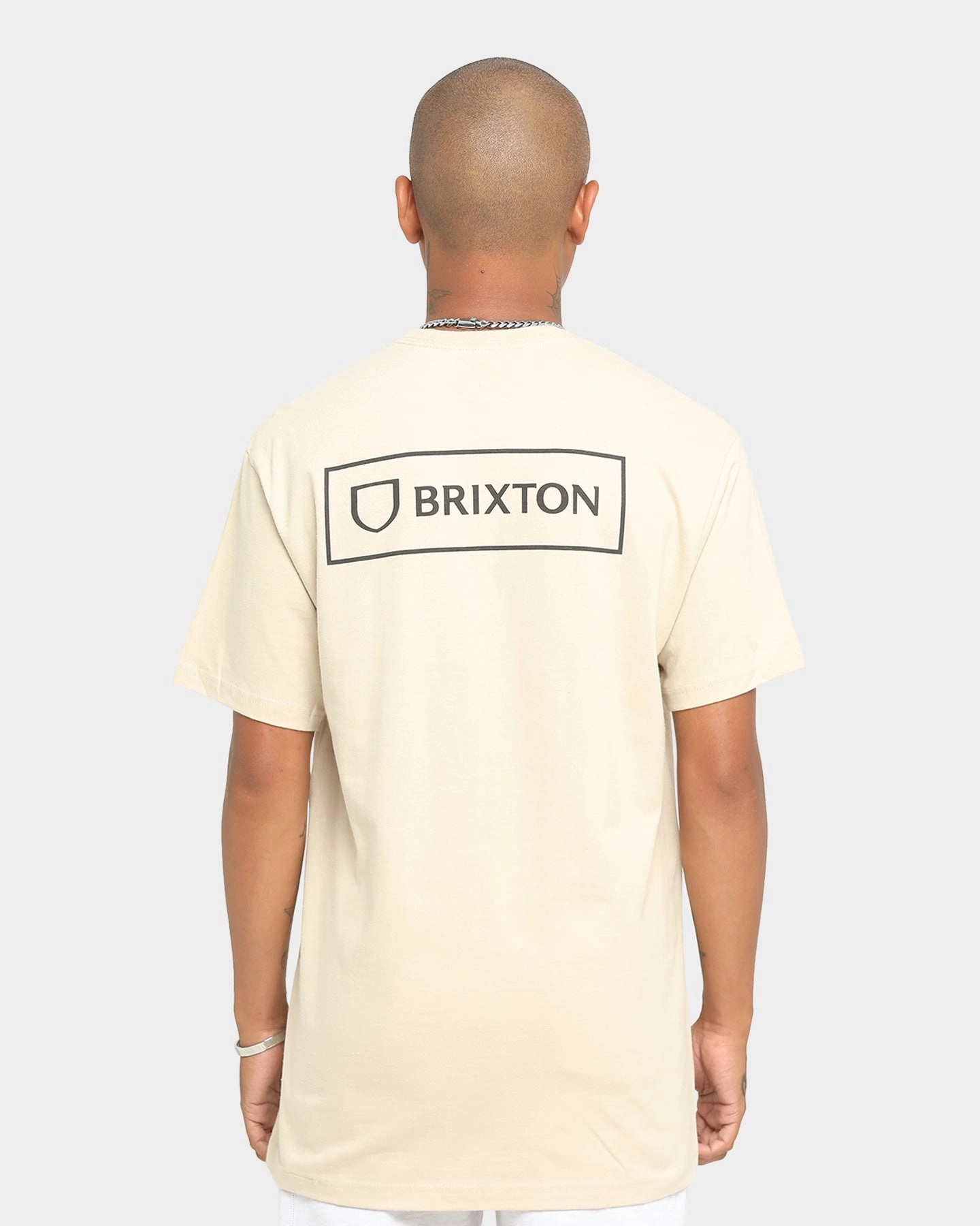 Brixton Alpha Block Short Sleeve T-Shirt Cream